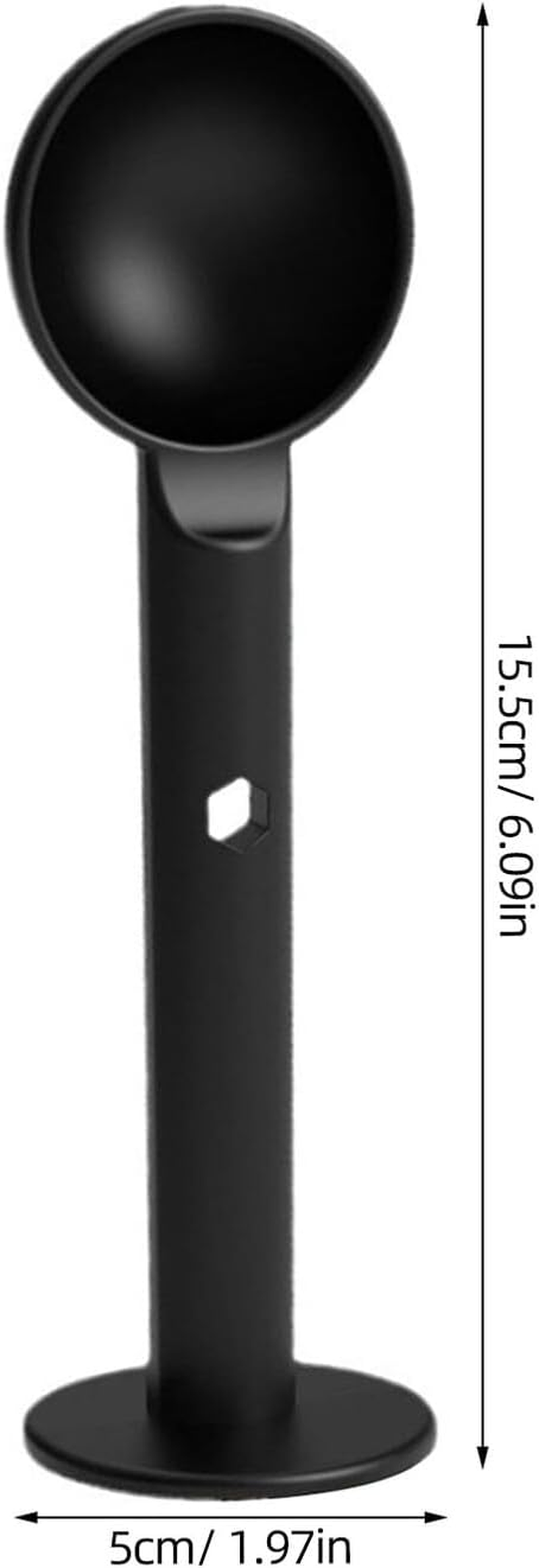 BIUDECO 2-In-1 Plastic Coffee Measuring Spoon with Tamper Black Espresso Powder Scoop for Ground Coffee Home Kitchen Accessories for Espresso Machines image number 1