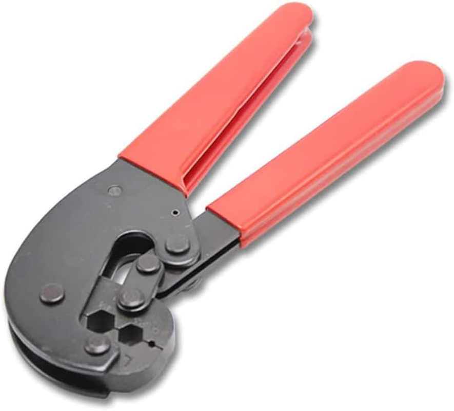 ZONADA Hex Crimping Tool Heavy Duty Carton Steel Hand Crimping Tool F-Type Connector Aerial Coaxial Pliers F-Connectors F-59/6/11 RG59, RG62, RG6 Satellite TV Cable Screw Crimp image number 1