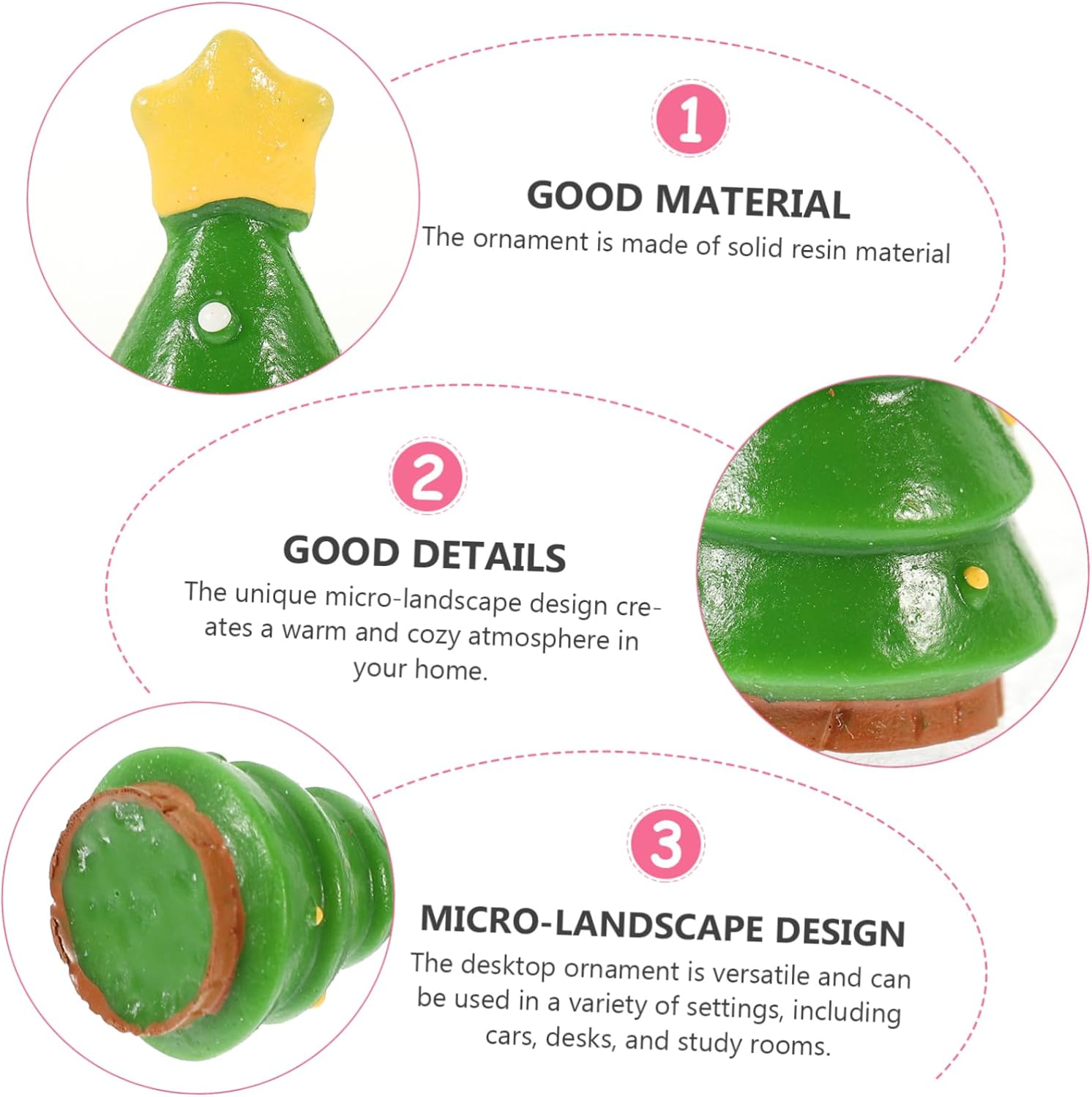 12Pcs Santa Claus Snowman Ornament Set Mini Christmas Tree Decor Artificial Xmas Tree Festival Scene Decor Christmas Decoration image number 3