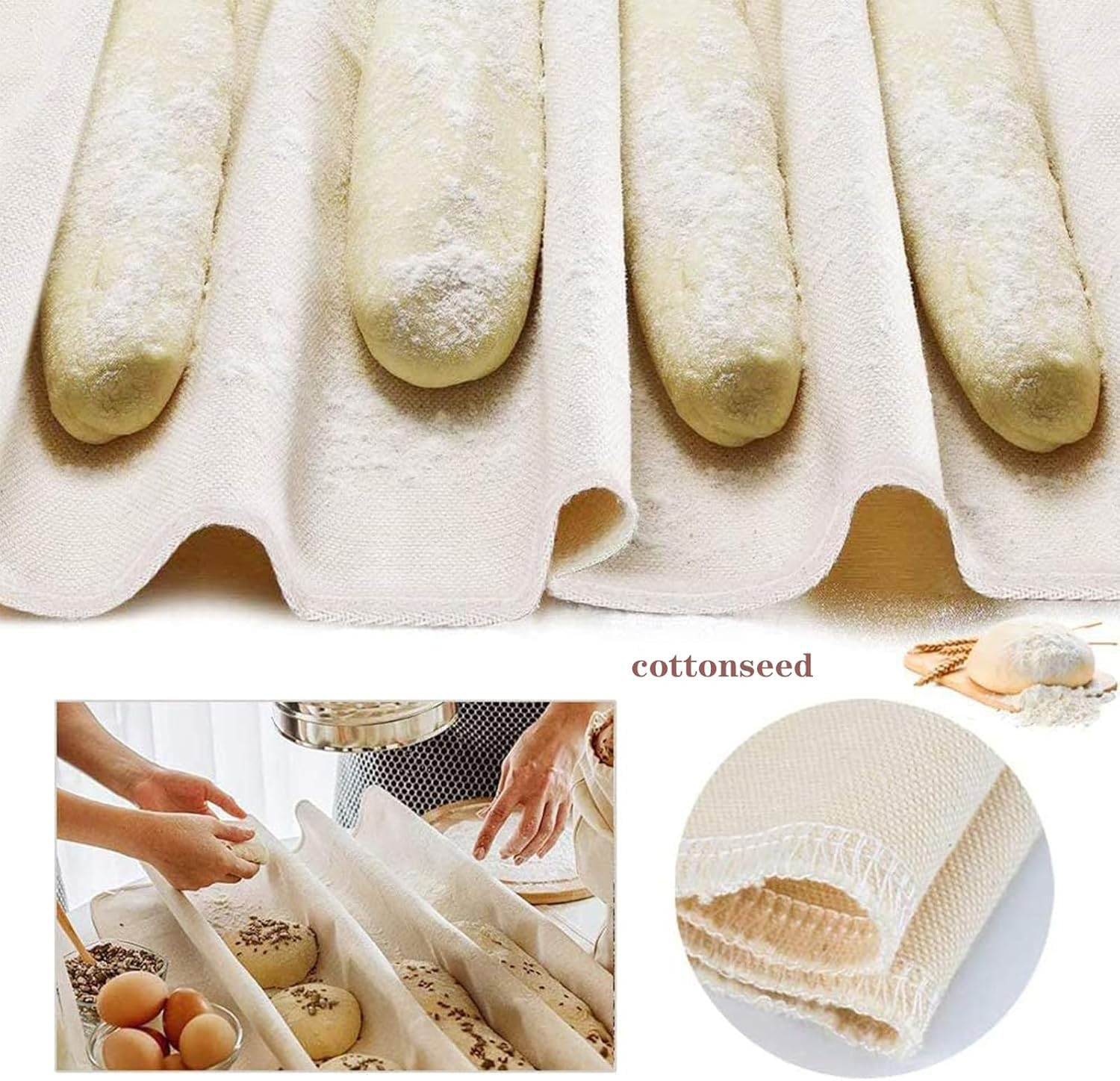 XUANZHI Baguette Bread Pan, Premium Nonstick Perforated Baguette Pan for French Bread Baking, 4 Loaves Baguette Baking Tray for Sourdough,Italian Bread, Perfect Creating Crisp Golden-Brown Crust