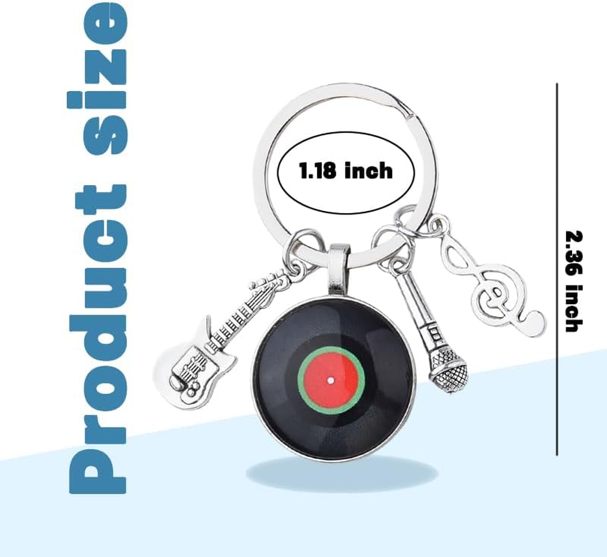 Music Themed Gifts for Musicians Singers Music Note Keychain Gifts for Music Choir Teacher Appreciation Gifts for Best Friend Birthday Gifts for Music Lovers Gifts for Men Son Microphone Keychain Gift image number 2