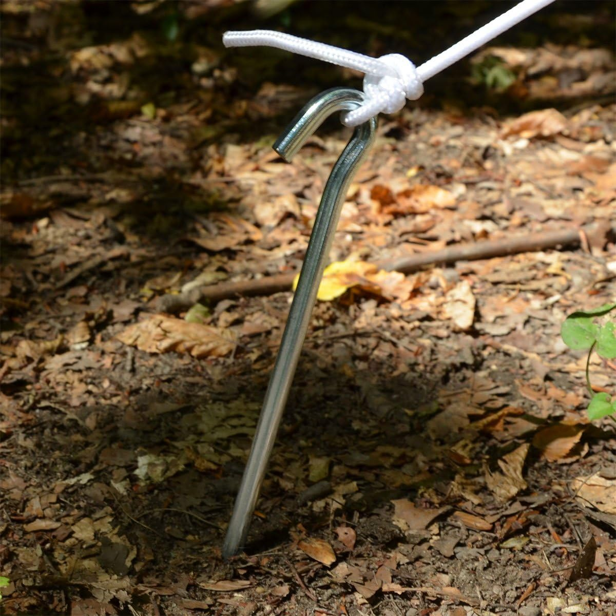 AMANKA Indestructible 5 Triangular Tent Pegs XL Pegs 230 X 6 Mm Ground Anchor Camping Tent Nails Robust Galvanised