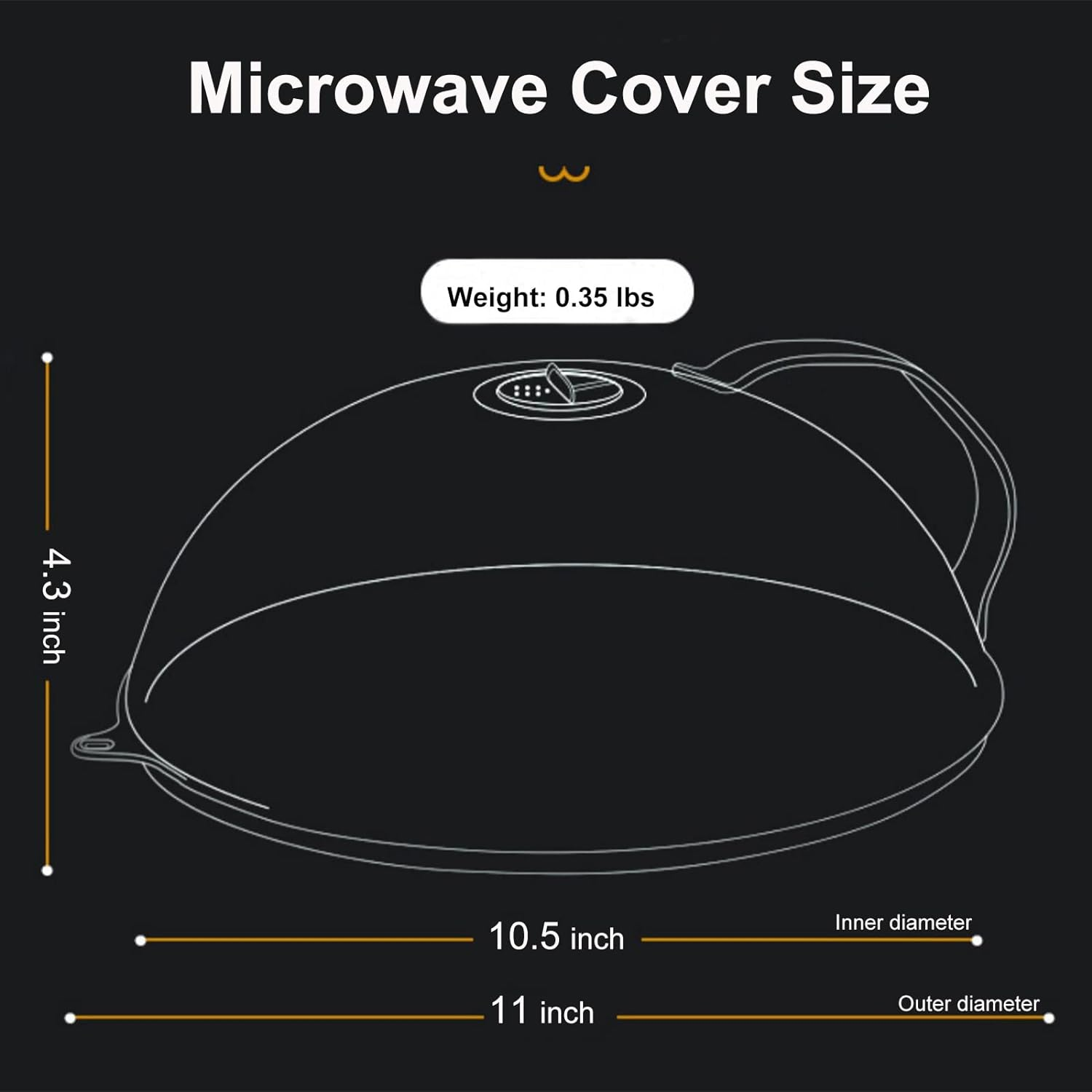 Microwave Splatter Cover for Food,Clear like Gla Microwave Splash Guard Cooker Lid,Dish Bowl Plate Serving Cover with Steam Vent,Bpa-Free,Saft Plastic,10.5 Inchs Green image number 4