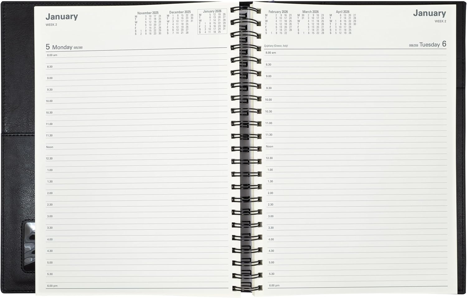 Collins Vanessa - A4 Day to Page Financial Year 2025-2026 Diary/Planner - Red image number 2