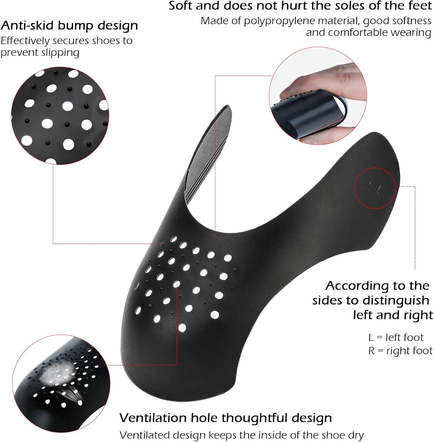 8 Pairs Anti-Wrinkle Shoe Crease Protectors for Air Force Shoes, Sneakers and Casual Shoes, Toe Box Crease Protectors Prevent Sports Shoes Crease Guard for Men'S 9-12/ Women'S 4-8 image number 2