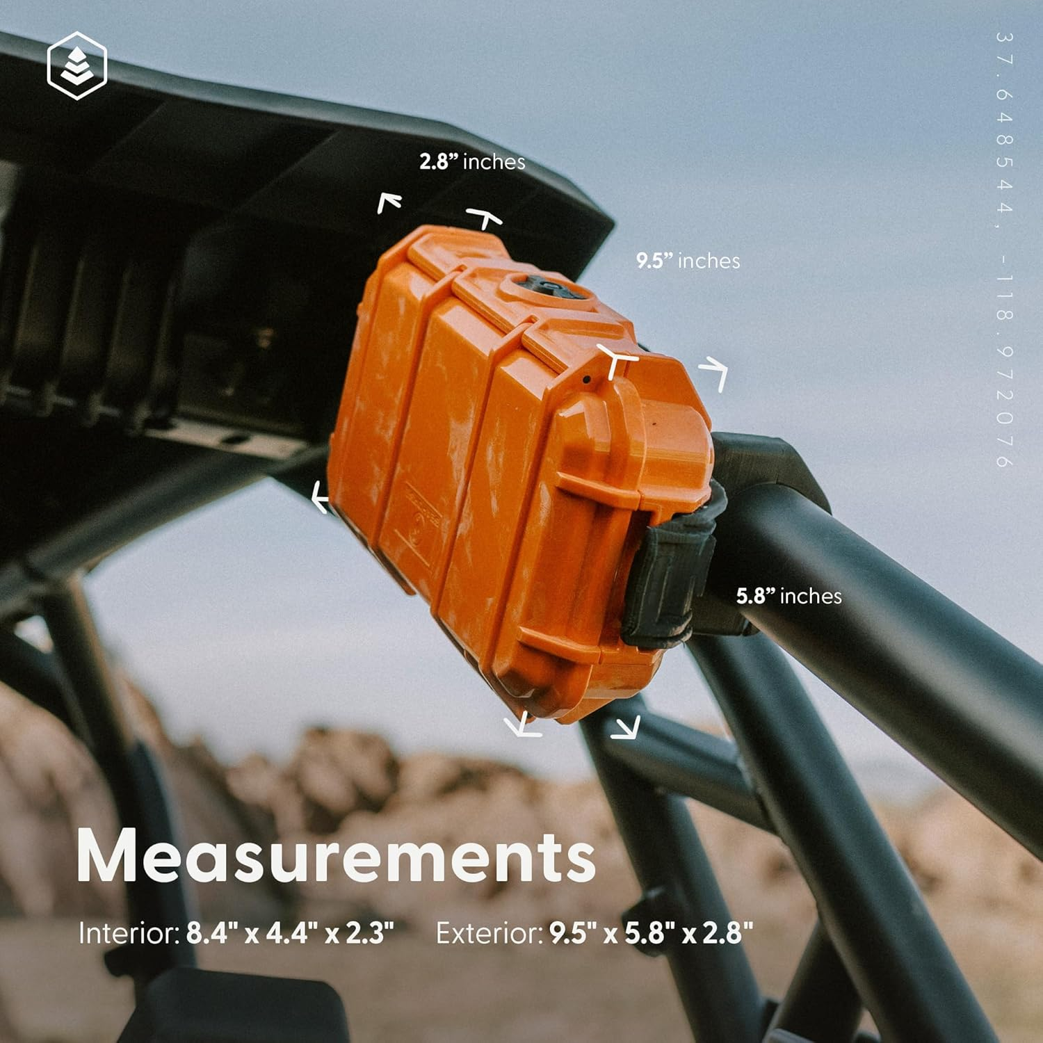 Evergreen 56 Waterproof Dry Box Protective Case - Travel Safe/Mil Spec/Usa Made - for Tackle Organization of Cameras, Phones, Camping, Fishing, Hiking, EDC, Water Sports, Knives (Orange)