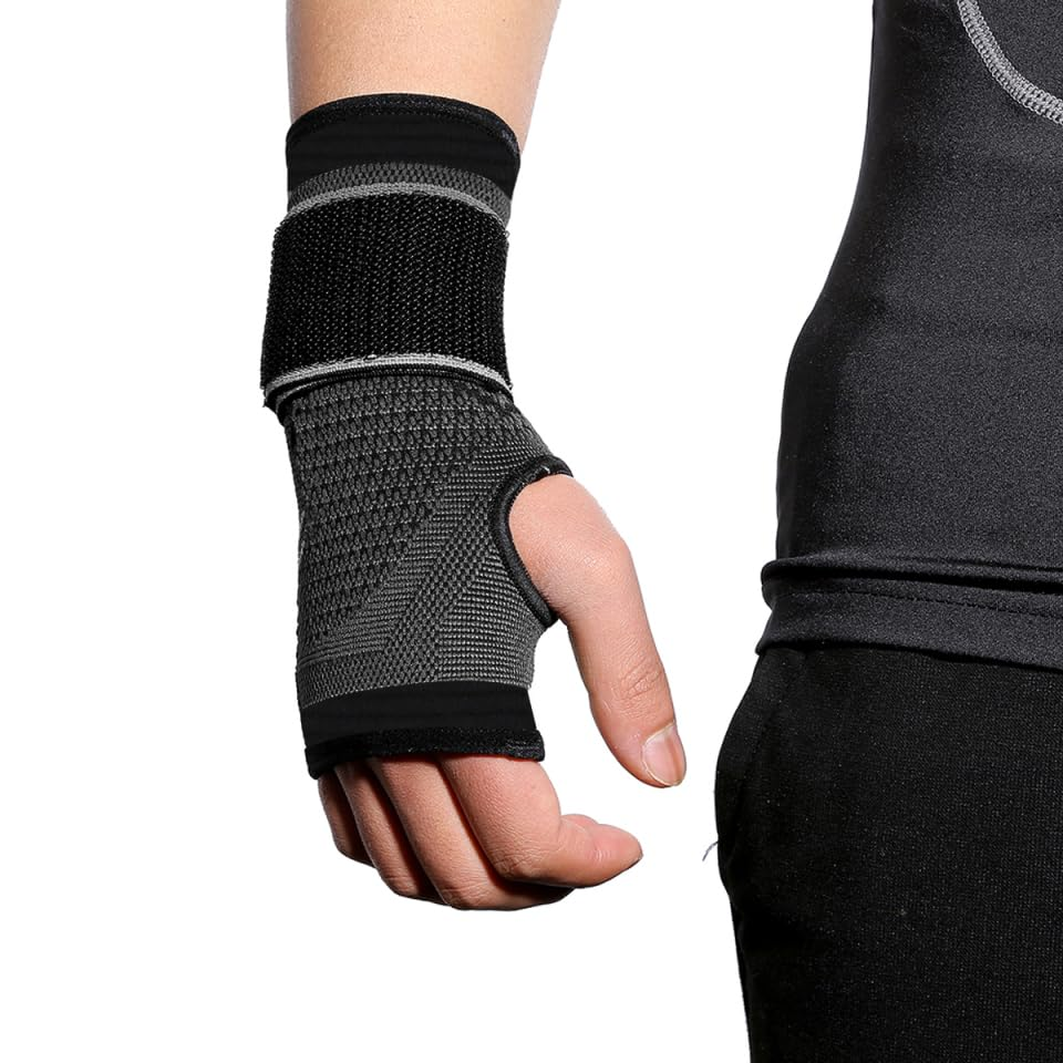 Mobestech 2Pcs Compression Palm Wristlet Wrist Sleeves Carpal Tunnel Wrist Brace Wrist Wraps image number 6