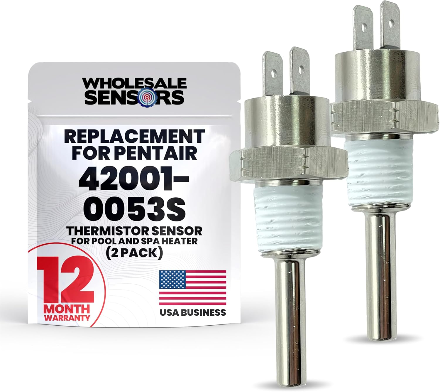 Wholesale Sensors Pentair 42001-0053S Replacement Thermistor (2Pack) 12 Month Warranty image number 2