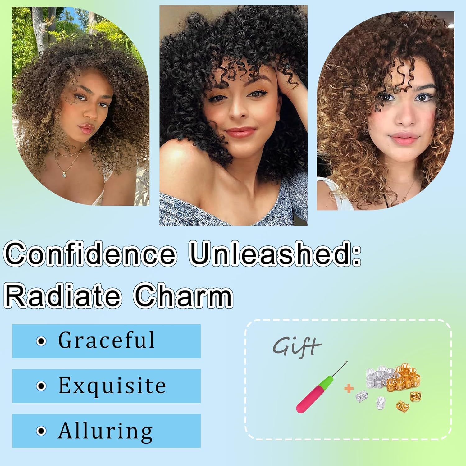 FLWAI Pre Looped Micro Kinky Curly Crochet Hair 8 Packs 8 Inch Yanky Twist Crochet Hair Kinky Twist Synthetic Wavy Curly Crochet Hair Extensions for Black Women (1B, 8Packs 8Inch)