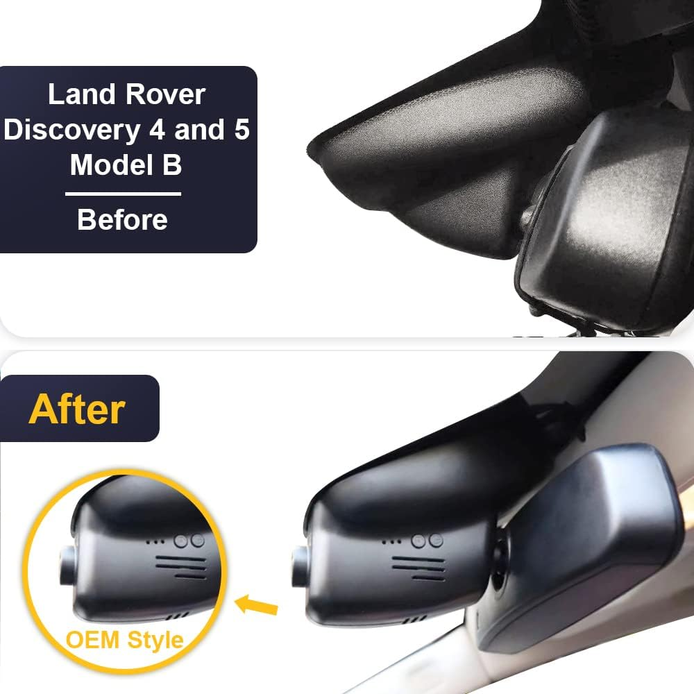Fitcamx 4K Dash Cam Suitable for Land Rover Discovery 4 2011 2012 2013 2014 2015 2016 SE S HSE P300 (Model B/L462), OEM Style, 2160P UHD Video Wifi APP, Loop Recording G-Sensor, Plug & Play, 64GB Card image number 5