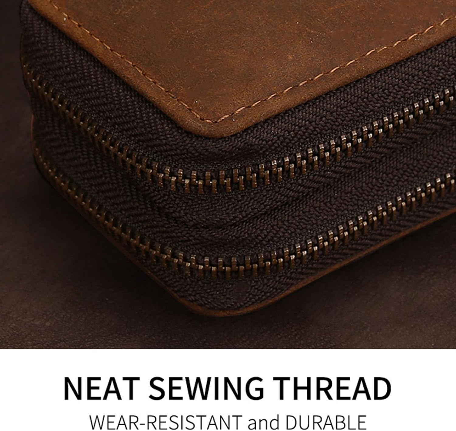 Key Organizer Case - Compact Leather Keychain Poute, Waterproof Keychain Wallet | Instant Closure Key Storage, Slim Pocket Key Case, Carry Quote Accessory image number 2