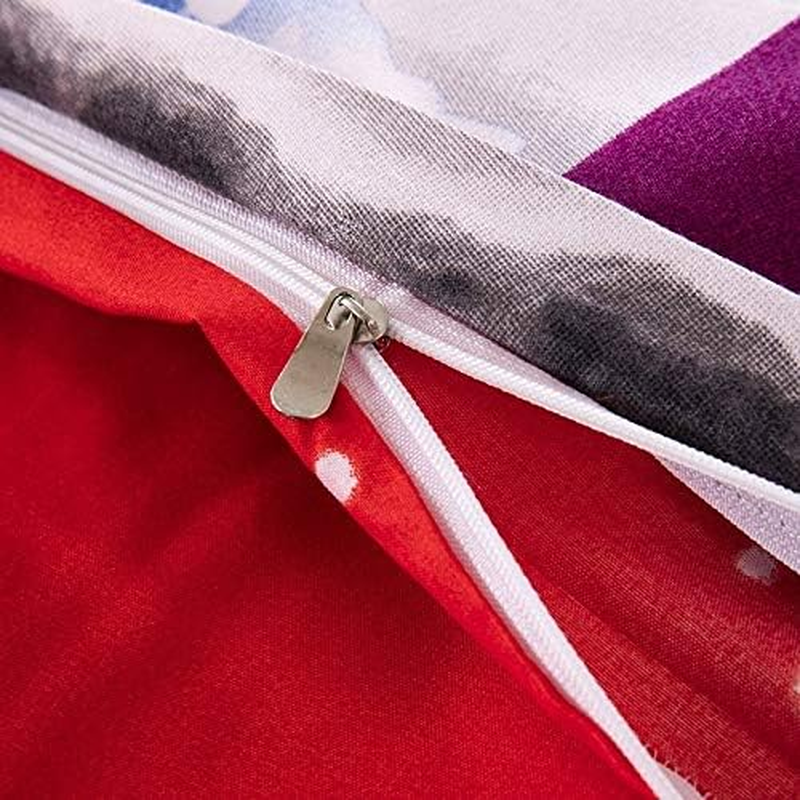 Home Textile 3D Merry Christmas Bedding Set Santa Claus Red Duvet Cover and Pillow Case Set, Size:200X230Cm(Red) Home Textile (Color : Red) image number 1