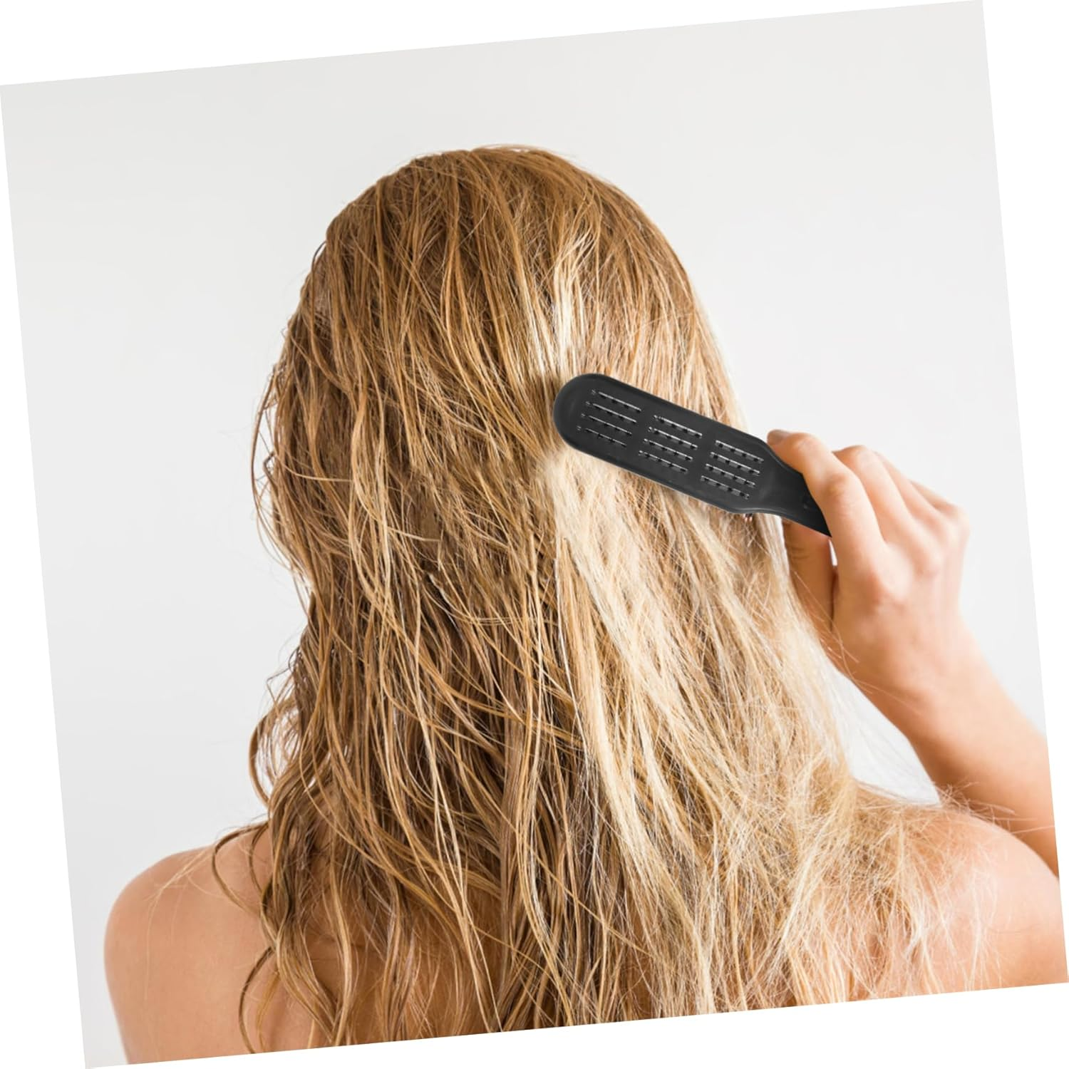 Gogogmee Double Sided Hair Straightening Brush V-Shape Bristles Black High Temperature Resistant Anti-Static for Women Hair Styling Tool for Salon Use image number 5