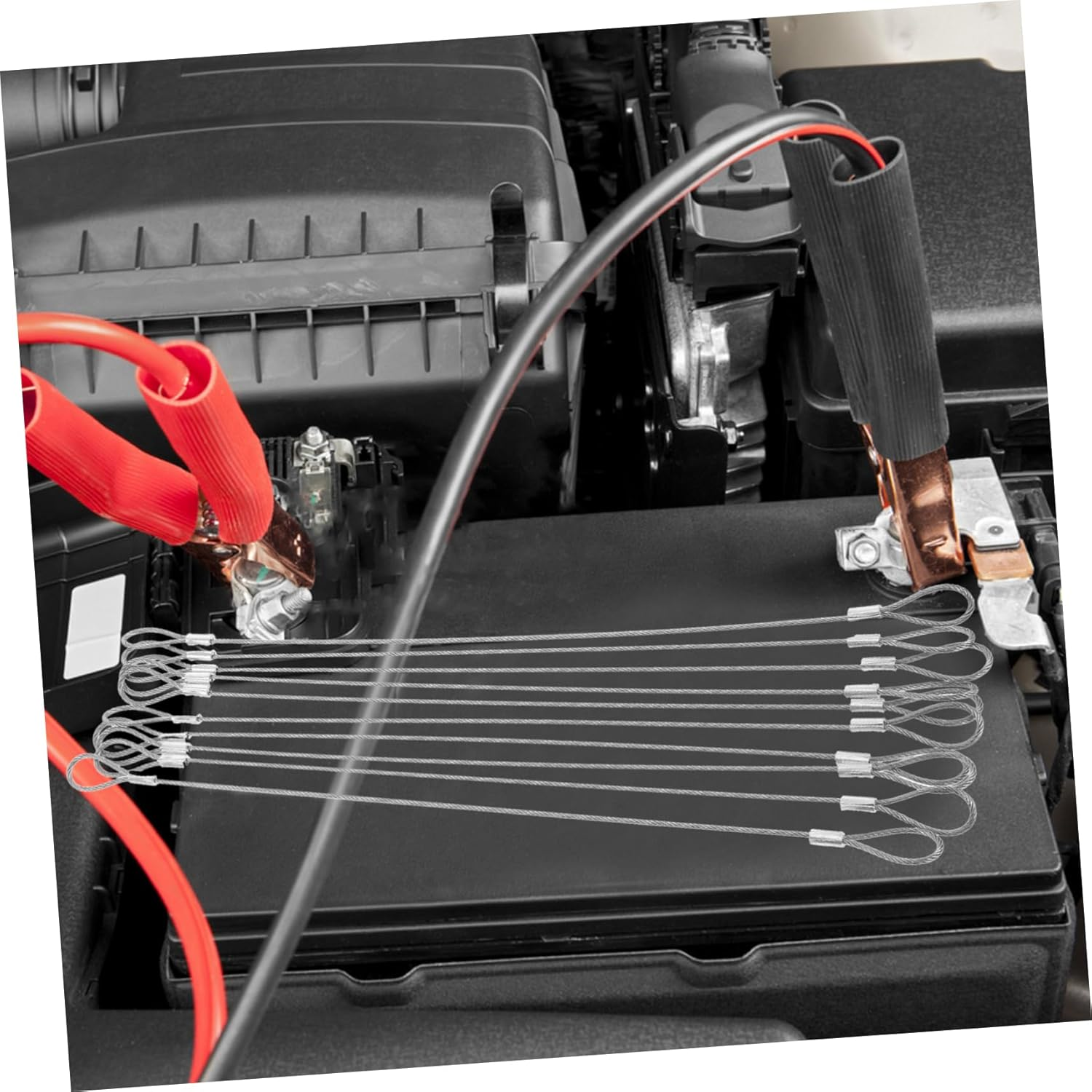 HOMOBABE 10Pcs Heavy Duty Security Cable Wire Rope Stainless Steel Safety Luggage Strap for Trail Camera Lock and Outdoor Use image number 5