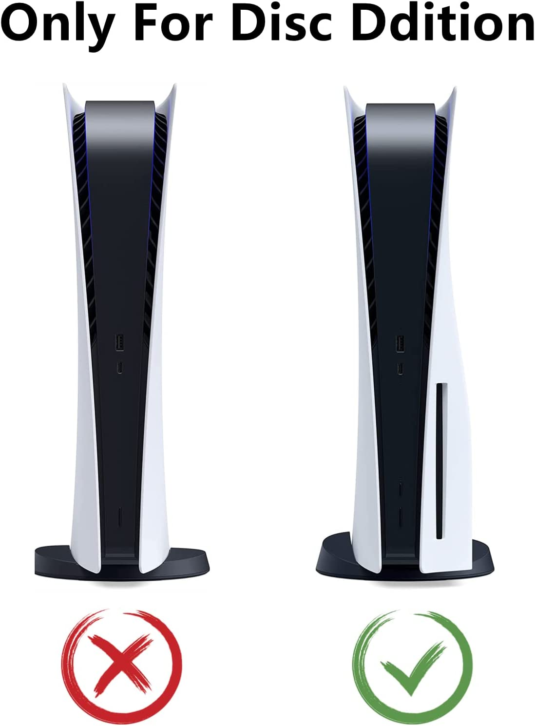 Disc Edition Face Plates Cover Skins Shell Panels for PS5 Console, Accessories for Playstation 5 Protective Shell Replacement Faceplate (Blue) image number 2