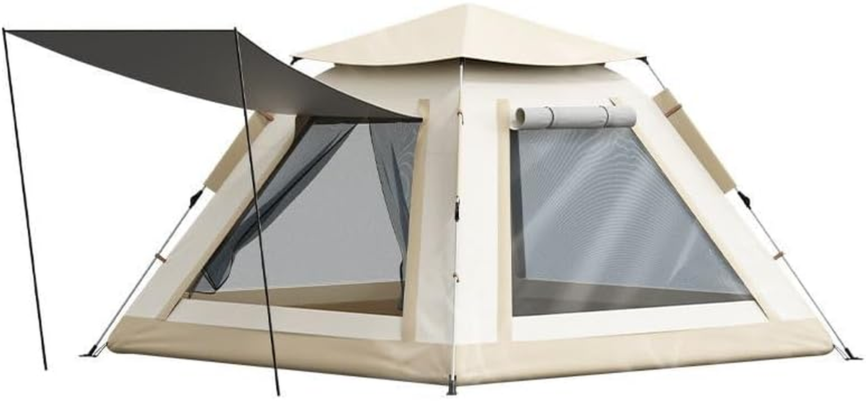 3/5-Person Instant Tent with Porch Camping Gear for Outdoors Fast Cabin Tent with Instant Setup Tent Pop up in 4 Minutes with Rainfly Backpack for Family Camping, Upgraded Ventilation image number 1