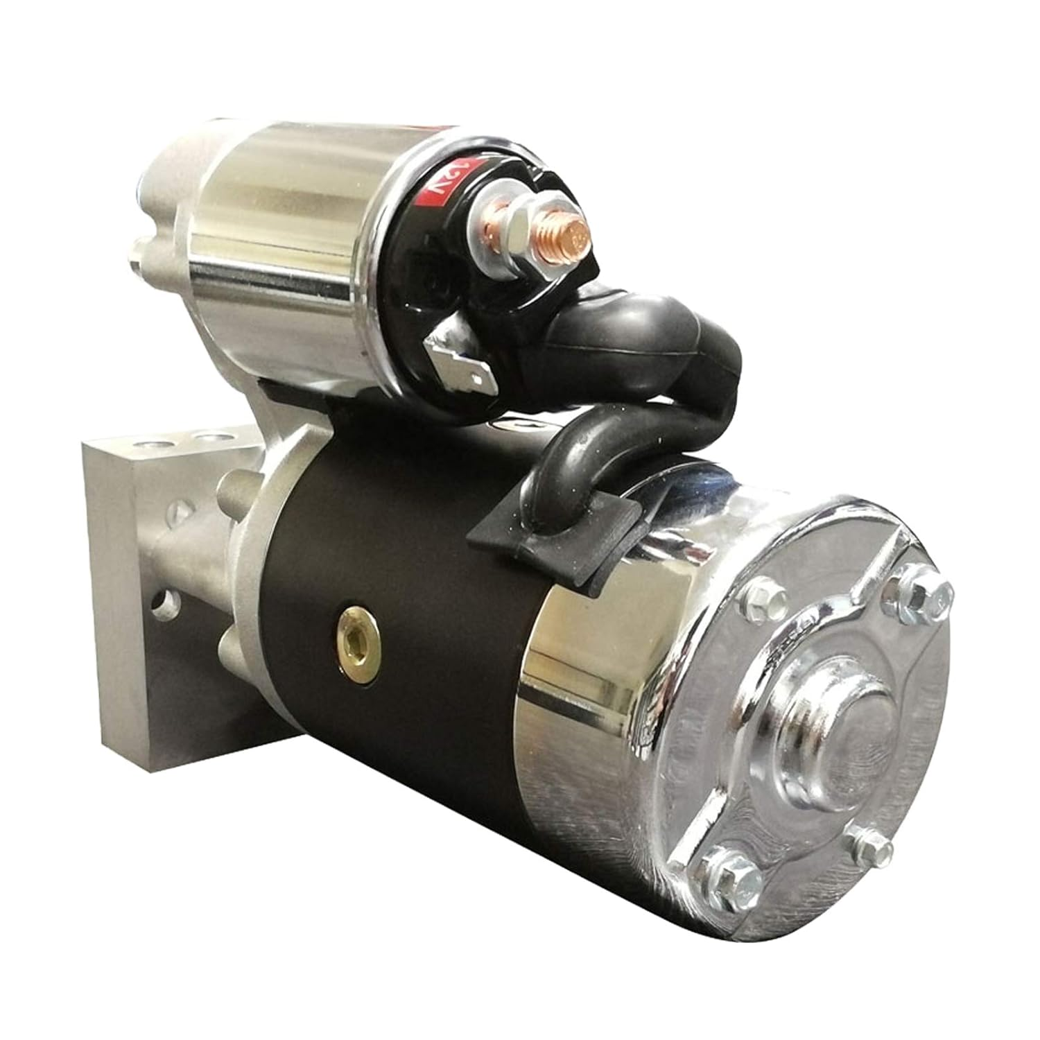 Heavy-Duty High Torque Mini Racing Starter for Chevy SBC BBC 153/168 Tooth 18493 (Black) - Black image number 6