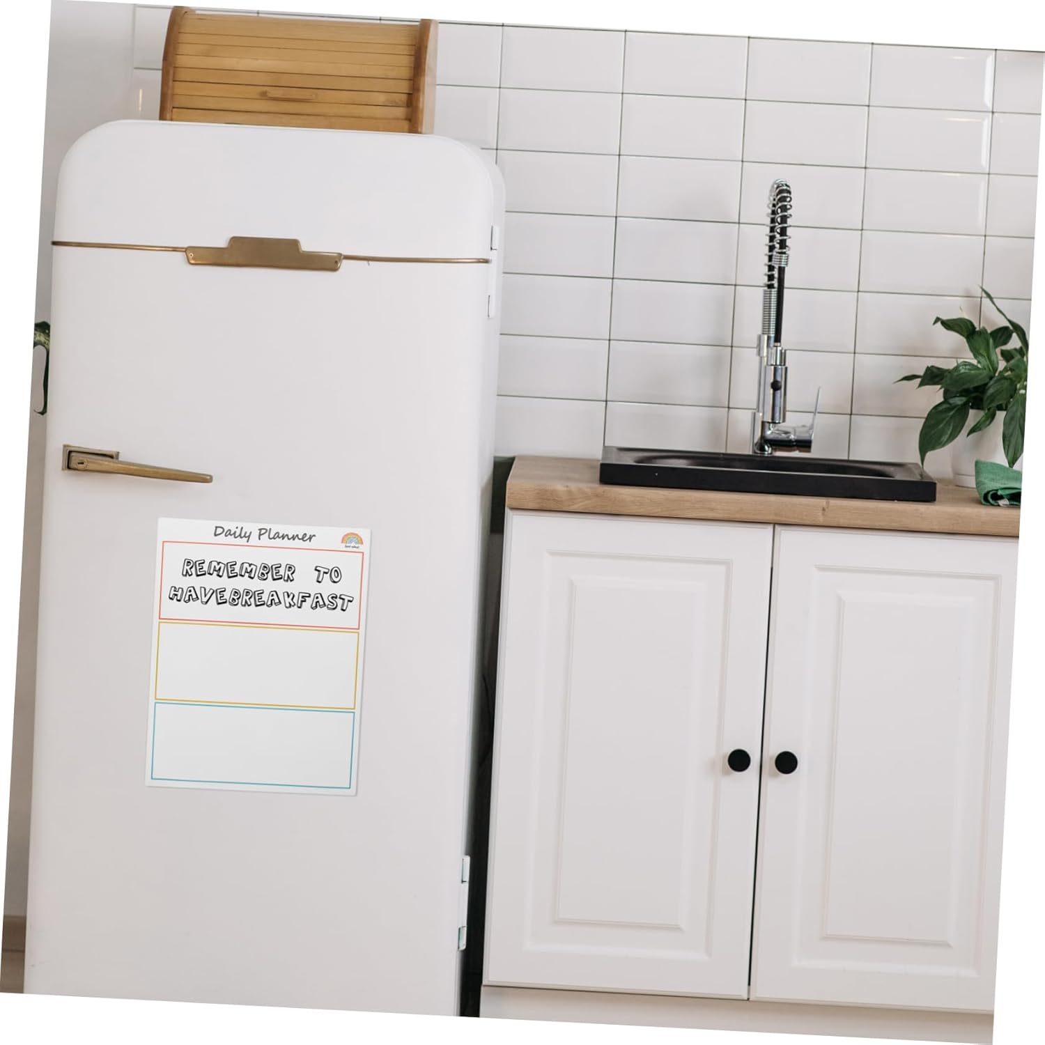 CIYODO Message Board Refrigerator Magnets Stickers Calendar Refrigerator Reminder Kitchen Writing Board Sticker Reminder Memo Writing Board Rewritable Fridge Magnet White Shopping Resin image number 2