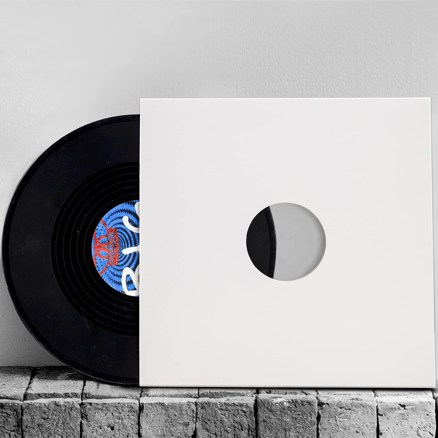 Facmogu 10PCS 12In Vinyl Record Jackets, Thickened 350Gsm Cardboard LP Covers, Acid Free Archival Album Sleeves for 33 RPM Collection Storage - White image number 2