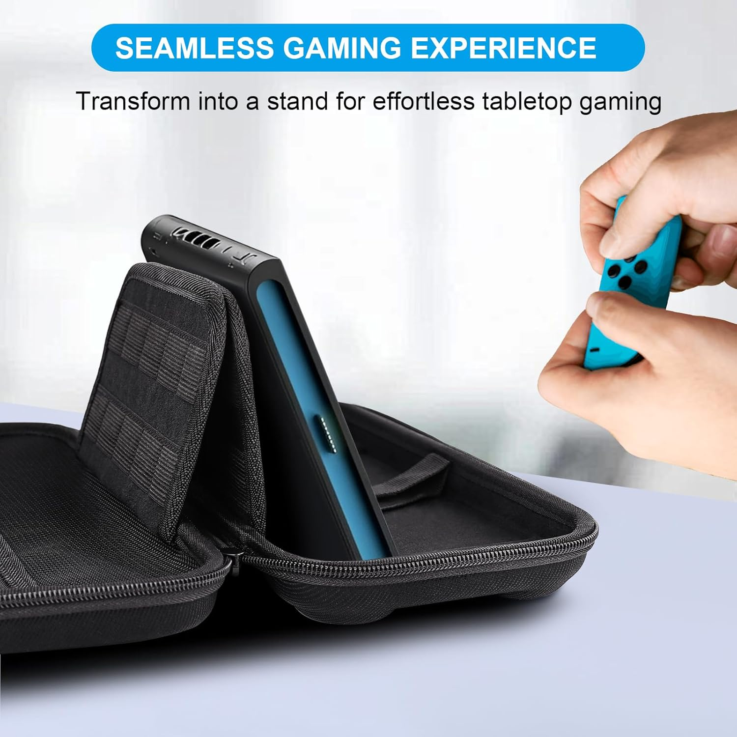 Turquvix Carrying Case for Nintendo Switch 2, Portable Hard Shell Pouch Carrying Travel Game Bag for Nintendo Switch 2 with 12 Game Cartridge (Case with Screen Protectors) image number 3