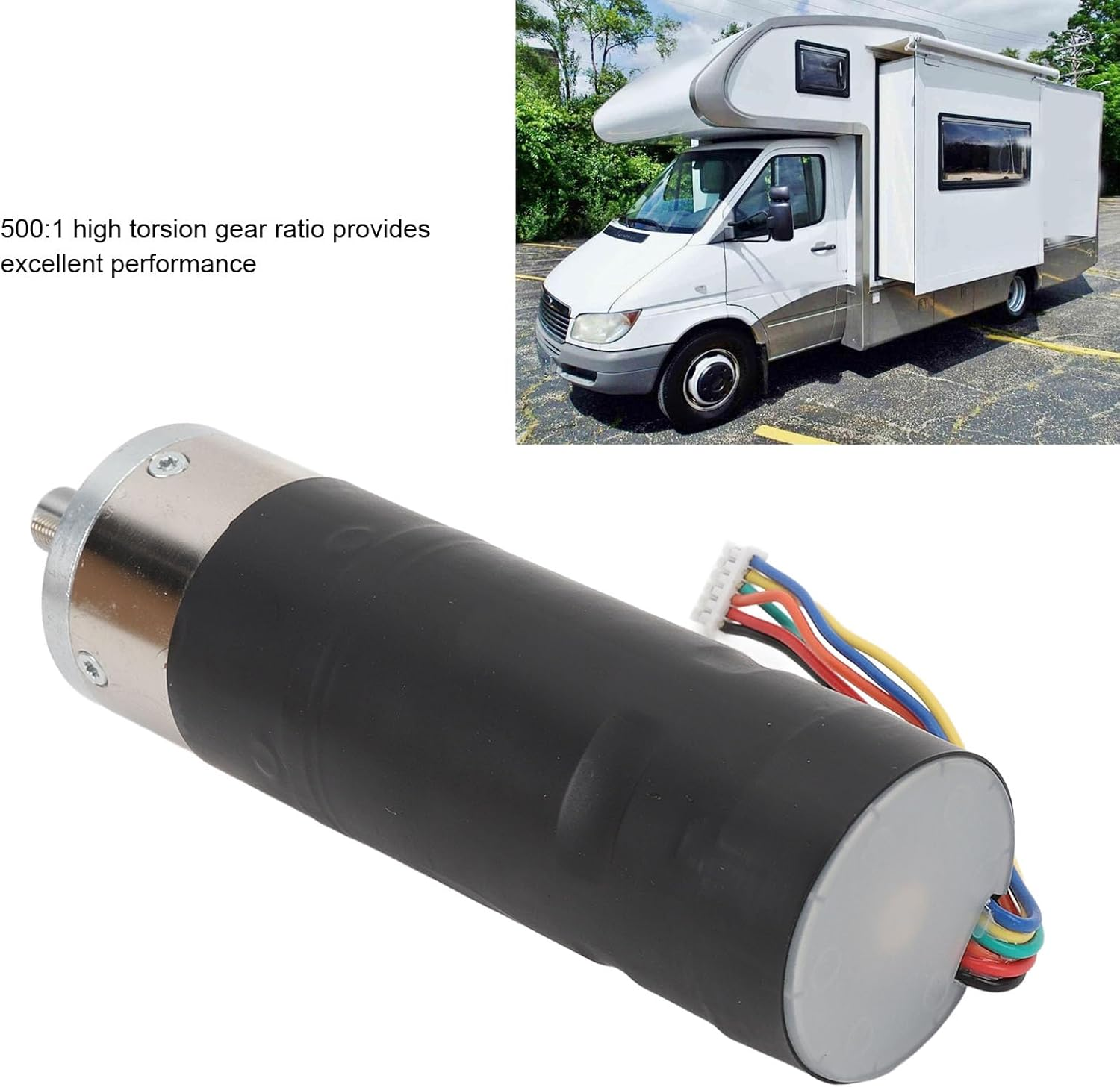 RV in Wall Slide Out Motor, 287298 High Torsion 500:1 Gear Ratio 12V DC RV Power in Wall Slide Out Motor for Lippert LCI Schwintek in Wall Slide for Rvs Caravans, Motor Assembly image number 3