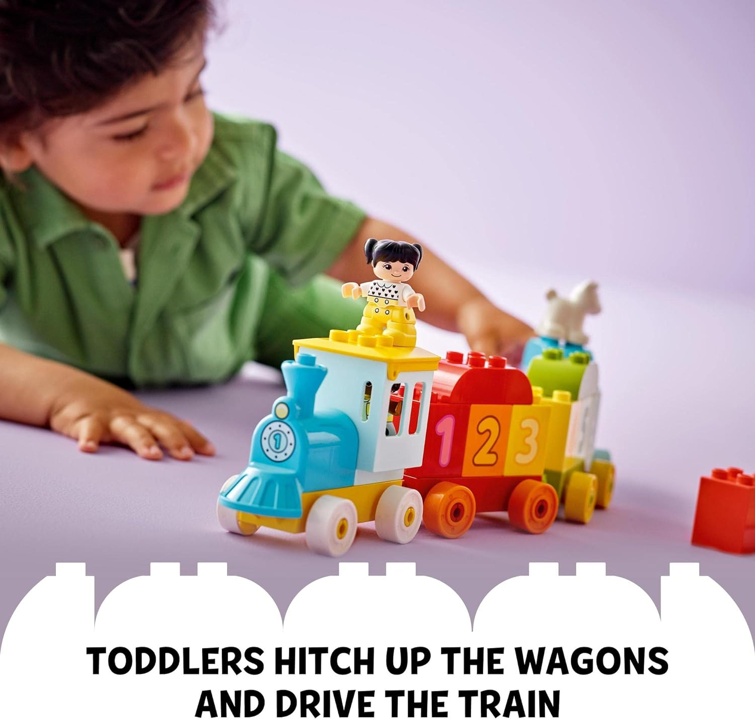 LEGO DUPLO My First Number Train - Learn to Count Building Toy, Learning & Education Kids Toy, Educational Number Blocks Train Helps Preschoolers Learn Counting, Baby and Toddler Toy 10954 image number 6