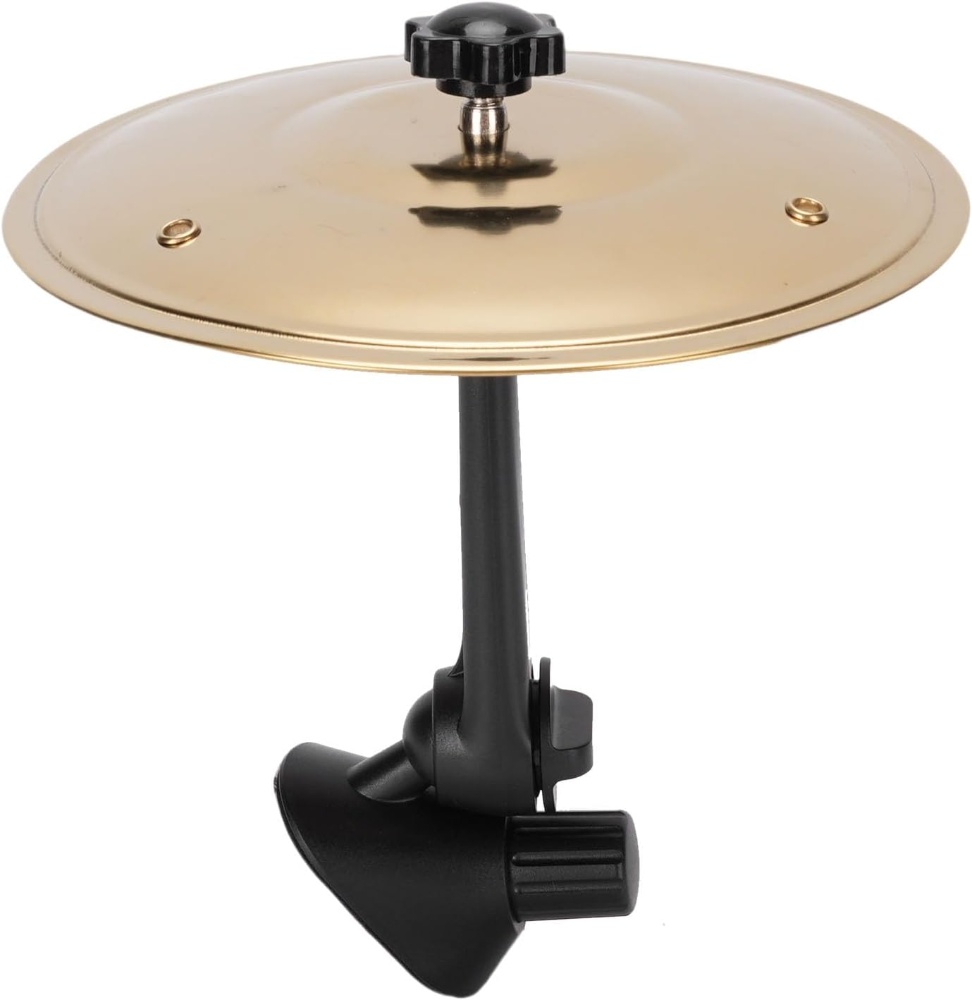 Depisuta Car Crash Cymbal Mini Drum, Car Air Vent Crash Cymbal Dash Drum for Vehicles, Fun and Practical Accessory with Adjustable ABS Bracket, for Drummers and Music Lovers (Gold) - Gold image number 4