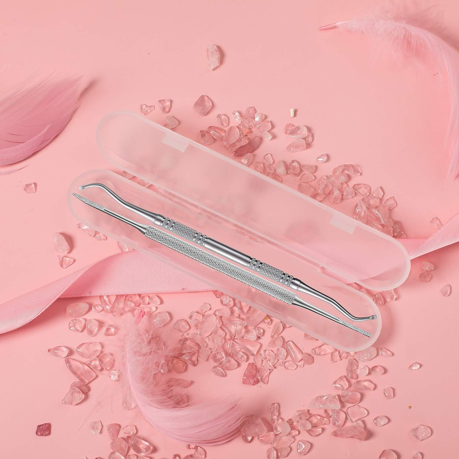 2PCS Ingrown Toenail File and Lifter with Storage Case,Yinyin100% Stainless Steel Ingrown Toenail Tool,Double Sided Professional Grade Nail Cleaner Tool image number 4