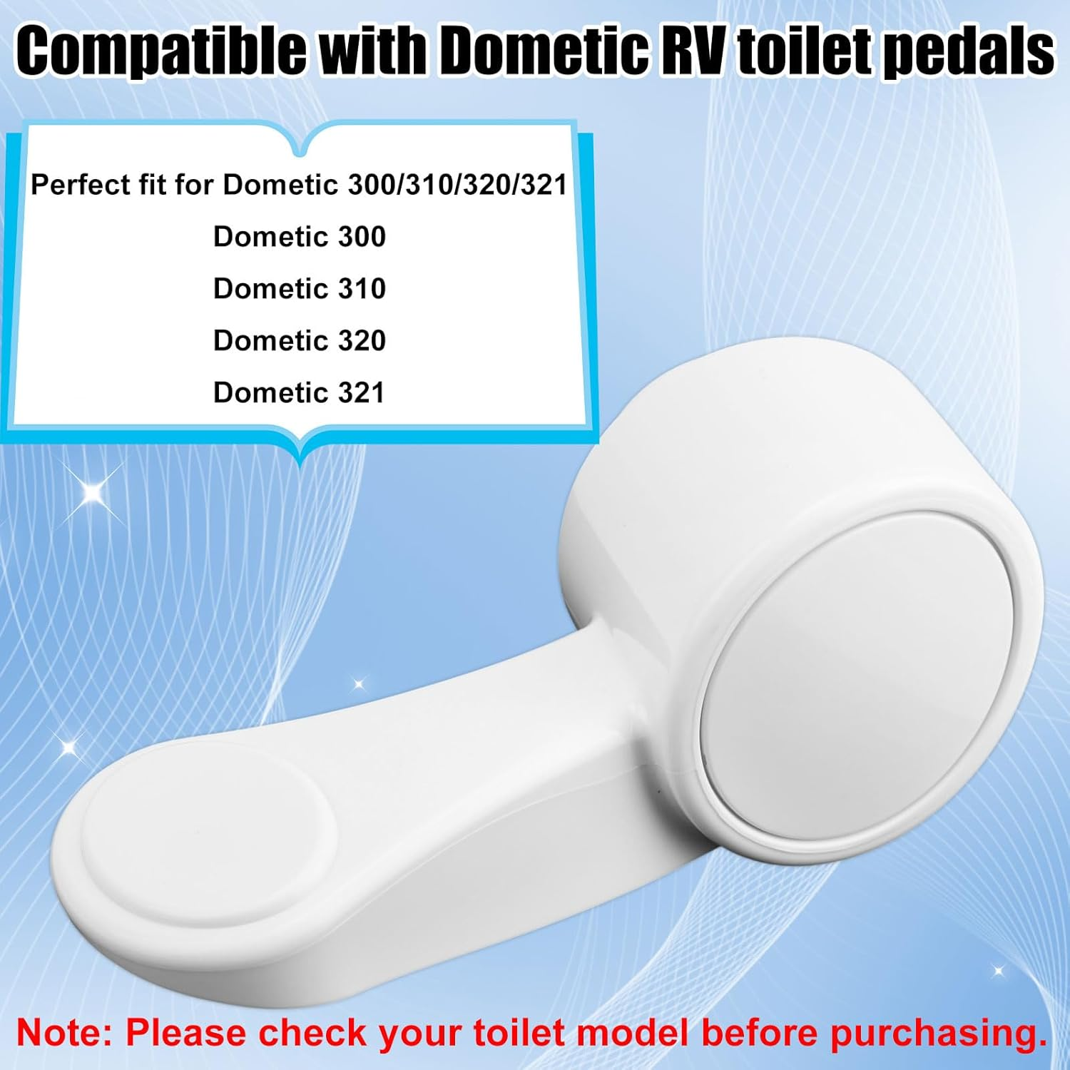 RV Toilet Foot Pedal Replacement for Dometic, Plastic Durable RV Toilet Flush Pedal Replacement Compatible with Dometic 300 310 311 320 321 image number 6
