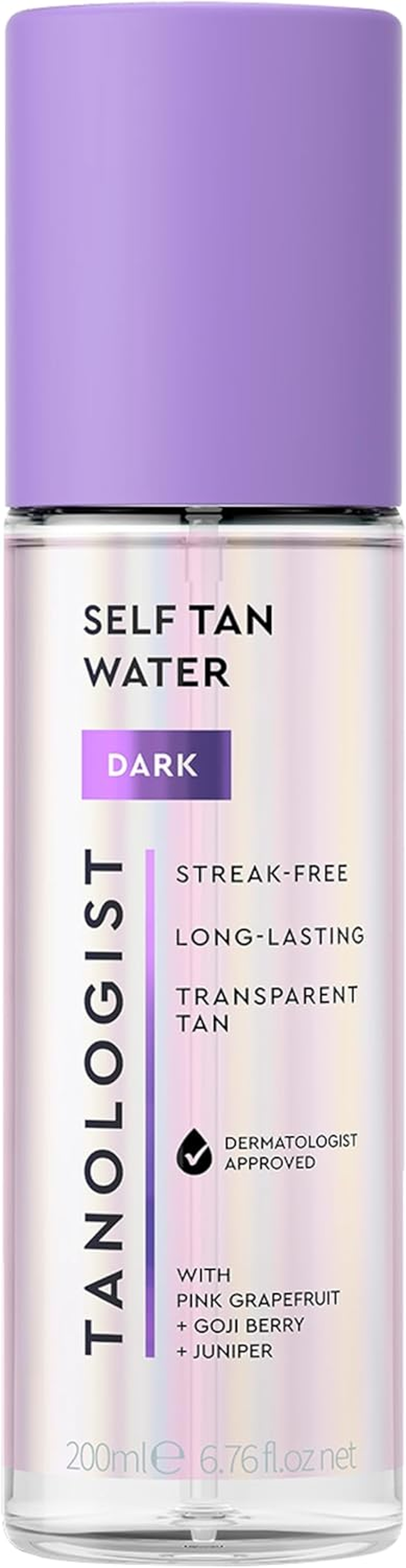 Tanologist Self Tan Water Dark (200 Ml) Hydrating Self Tanning Water Dermatologist Approved Clean Ingredients & Vegan image number 1