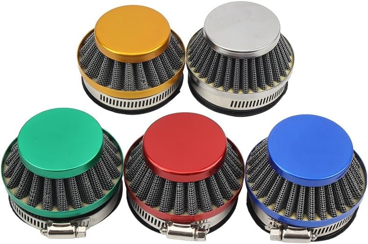 Powermotor 58Mm 60Mm Air Filter Carburetor for 2 Stroke Engine 47Cc 49Cc Carb Mini Moto Kids Go Kart Quad ATV Dirt Pocket Bike(Silver) image number 2