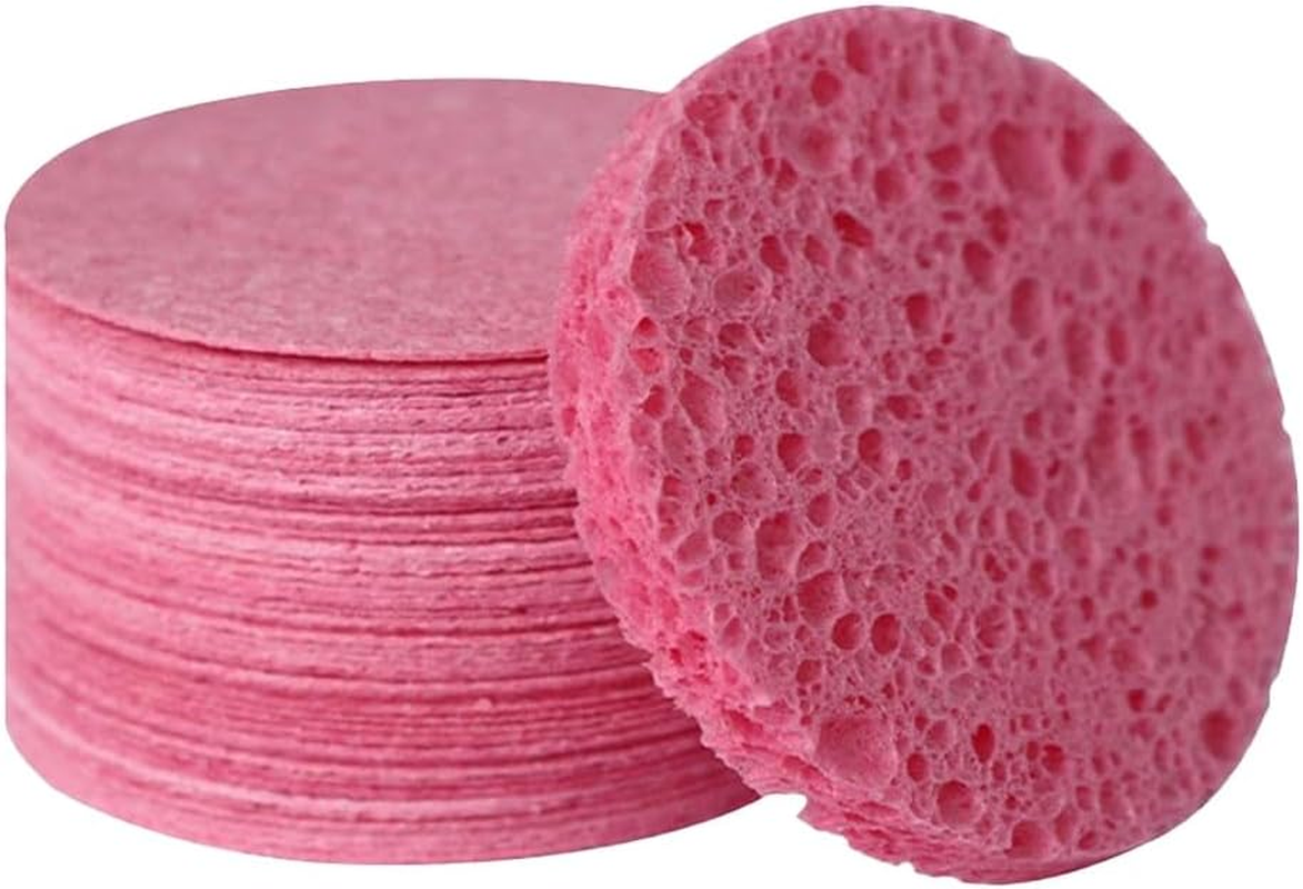 50PCS Cleansing Pads for Face Compressed Sponges Turmeric Cleanser Pads for Skin Cleansing and Exfoliating,B