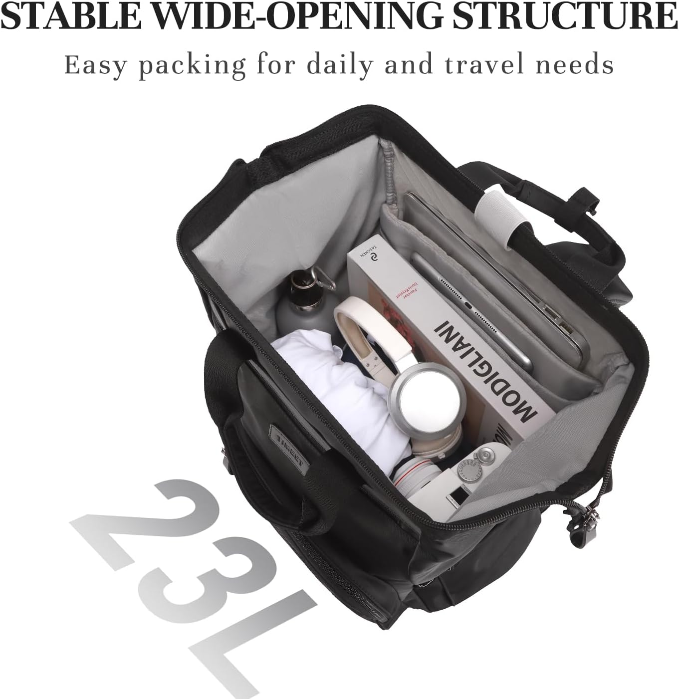 Timeet Laptop Backpack for Women Men, 15.6/17 Inch Travel Backpack with USB Charging Port, Water Resistant & Anti-Theft for Work College Business, Multifunctional Carry on Backpack image number 6