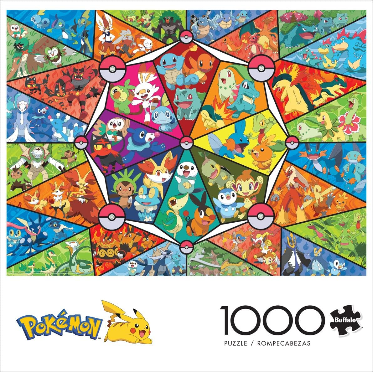Buffalo Games - Pokemon - Stained Glass Starters - 1000 Piece Jigsaw Puzzle