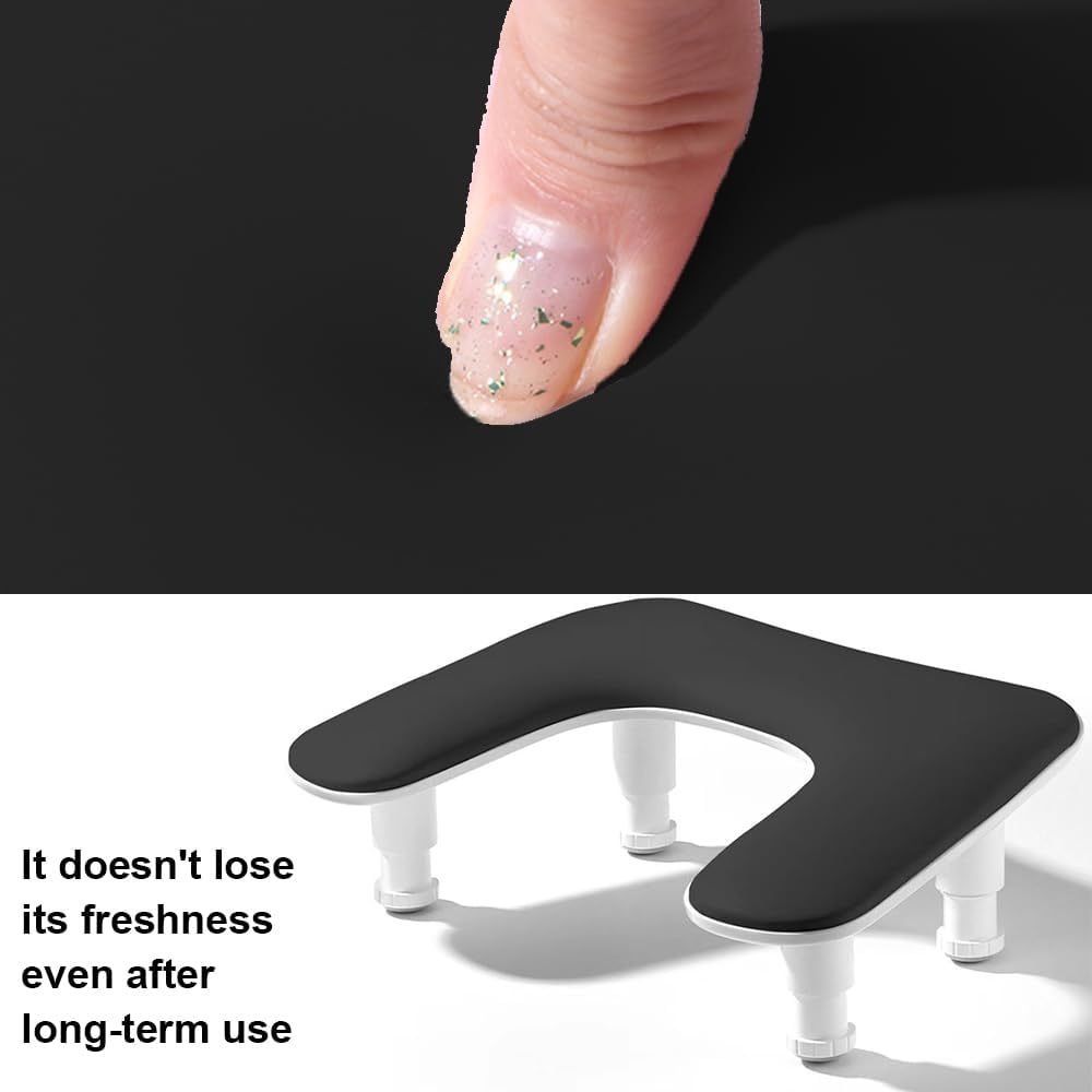 HHWRT Nail Arm Rest U Shape, Arm Rest for Nails Tech, Height Adjustable U-Shaped Arm Rest, U Shaped Manicure Hand Rest, Manicure Nail Pillow, Hand Rest Nail Cushion for Manicurists