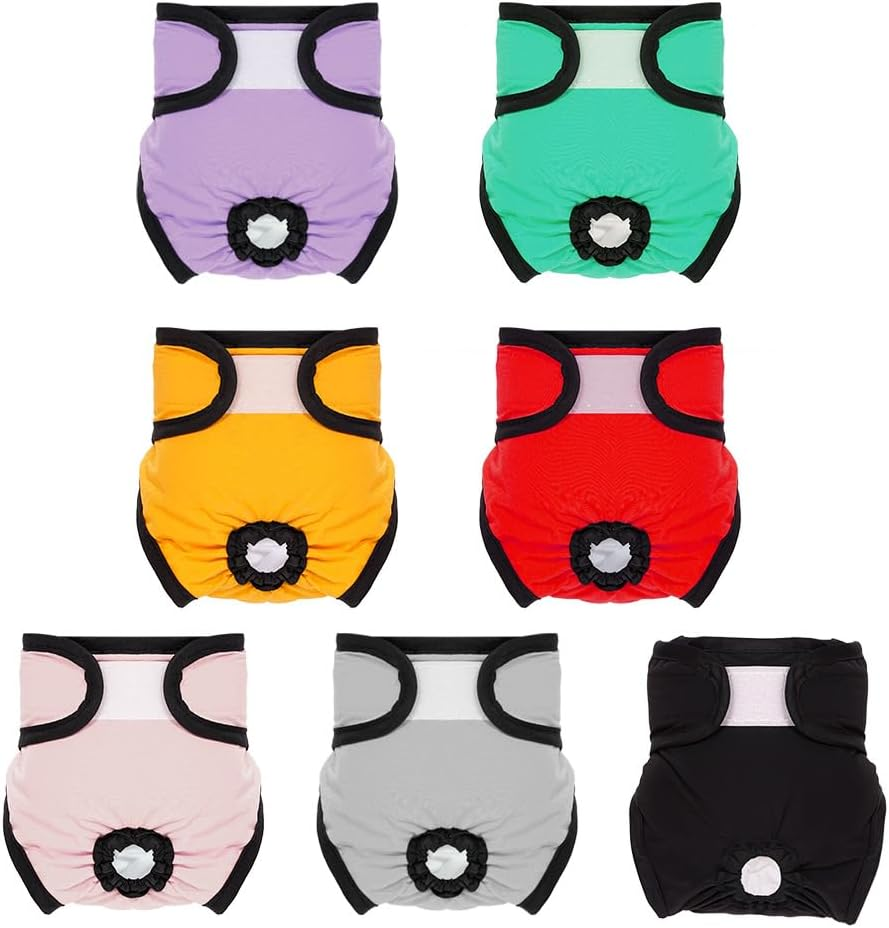 Reusable Cat Diapers and Stud Pants to Prevent Pee Marking - with Adjustable Tabs to Fit Safety Pants, anti Mating and anti Harassment Physiological Pants (Black, M, Count, 1) image number 4