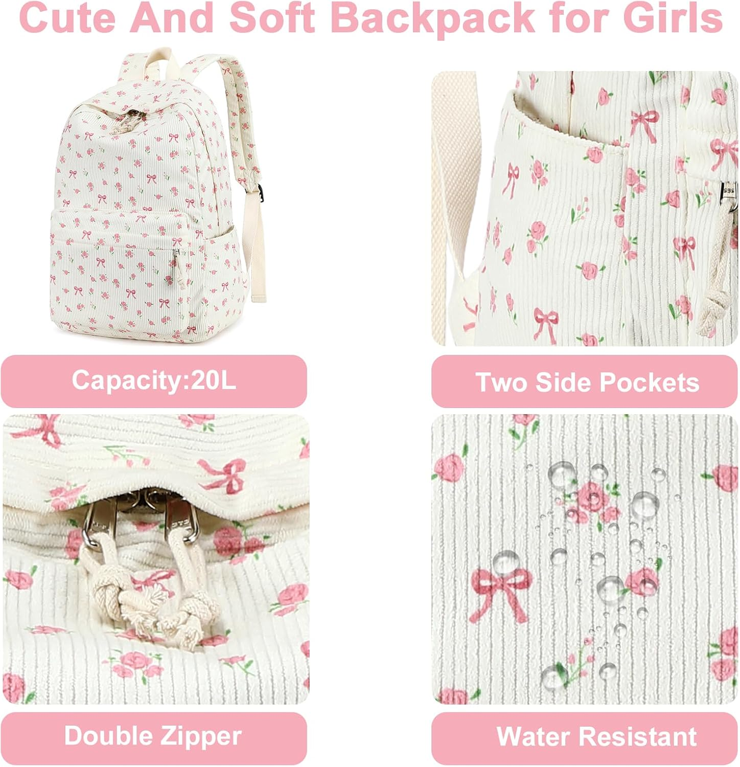 School Backpacks for Boys, Teens Girls Unisex School Bookbag Set Travel Daypack image number 2