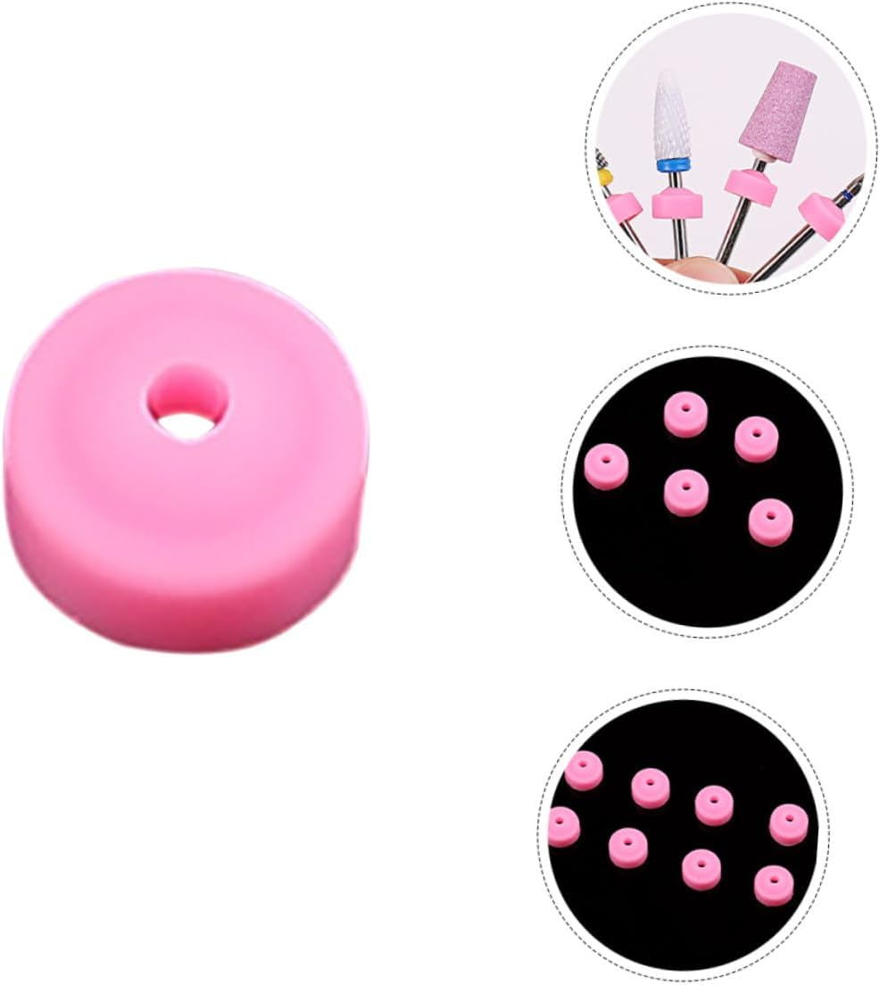 GANAZONO 20Pcs Nail Drill Bit Cover Protectors Dustproof Plastic Caps for Nail Drill Bits Accessories Grinding Head Covers Dust Collector image number 2