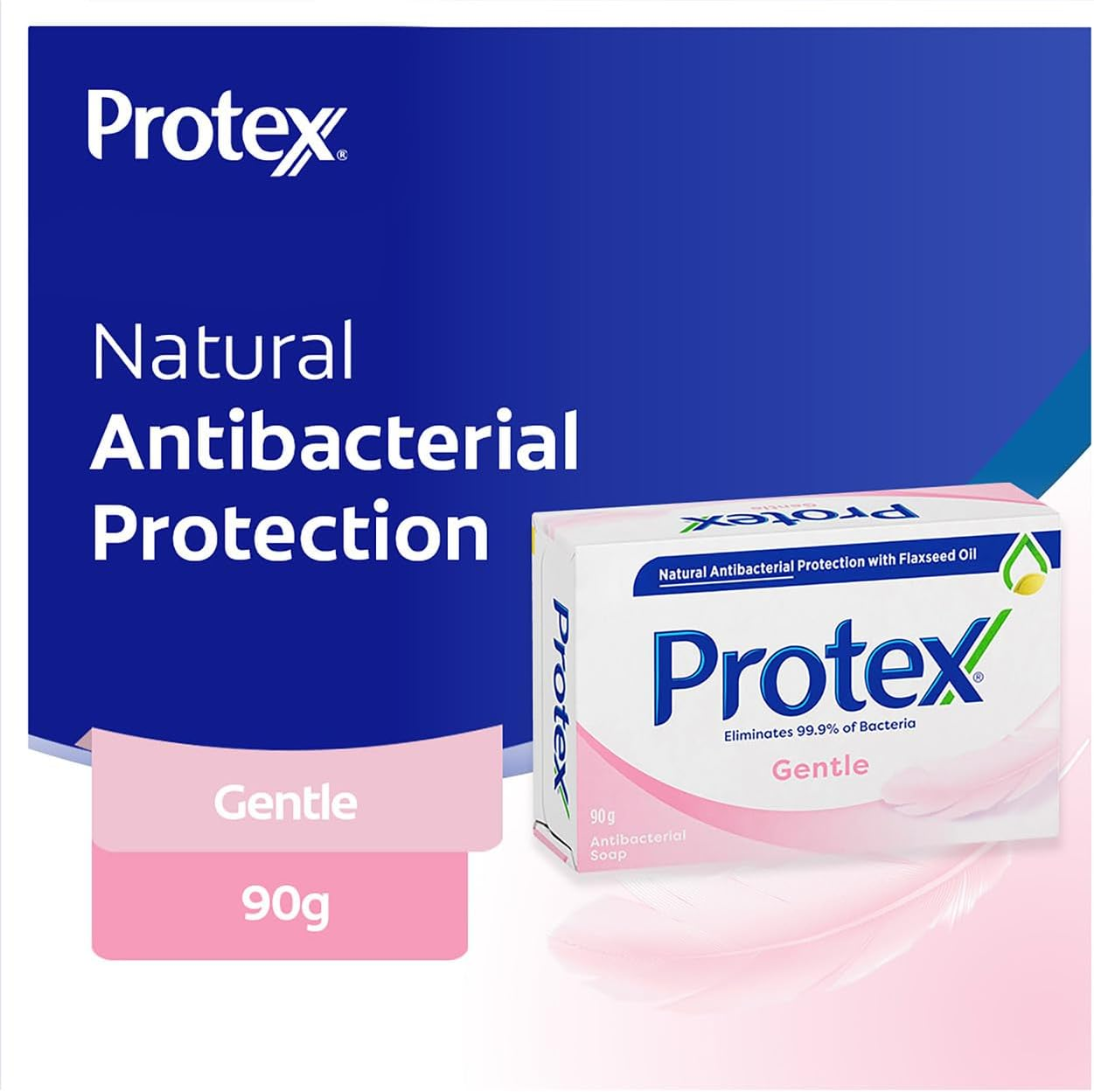 Protex Antibacterial Gentle Soap Bar 90 G image number 2