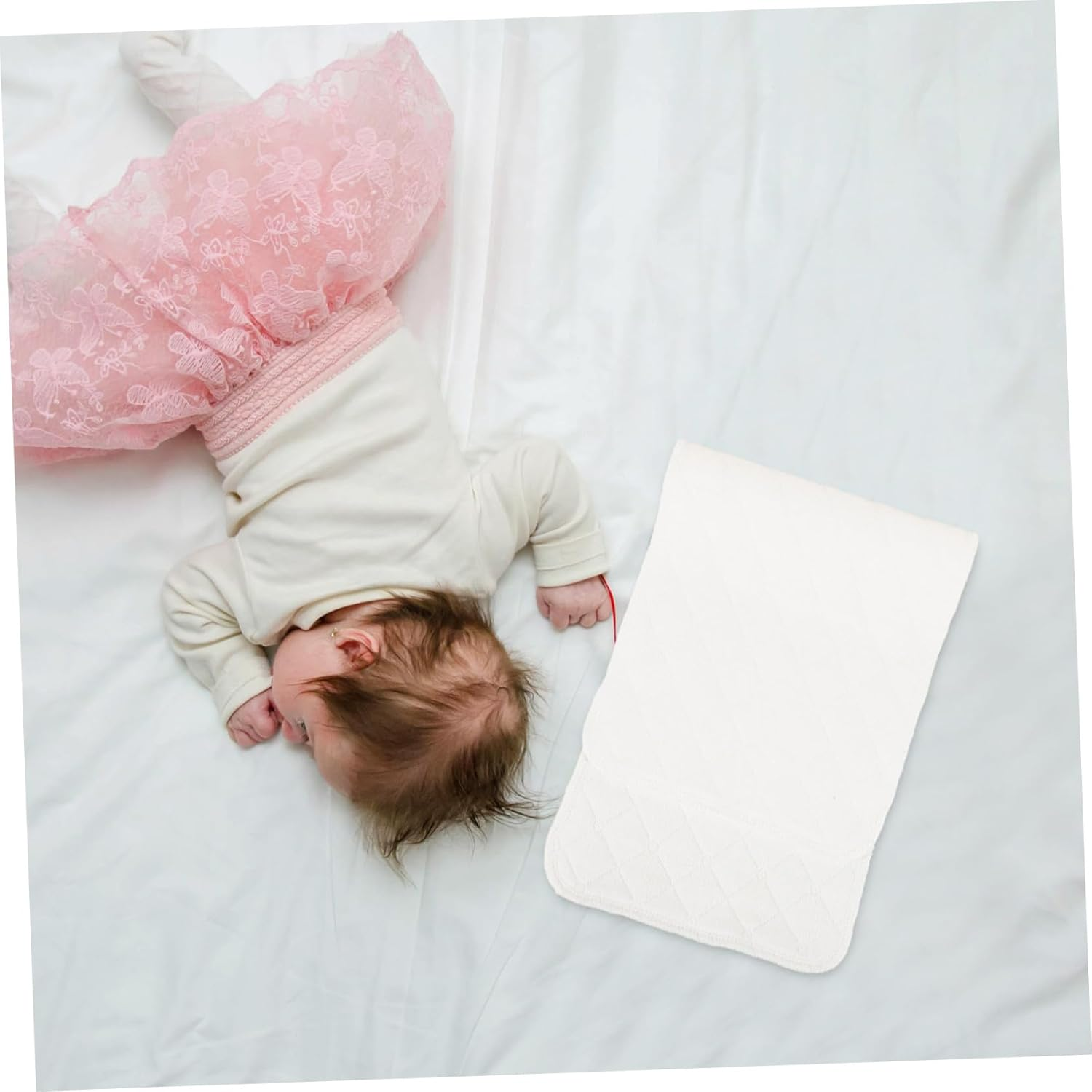 Alasum 5Pcs Changing Pads Reusable Cotton Urinary Cloths for Newborns Boys Burp Towels Bath Essentials Washable image number 2