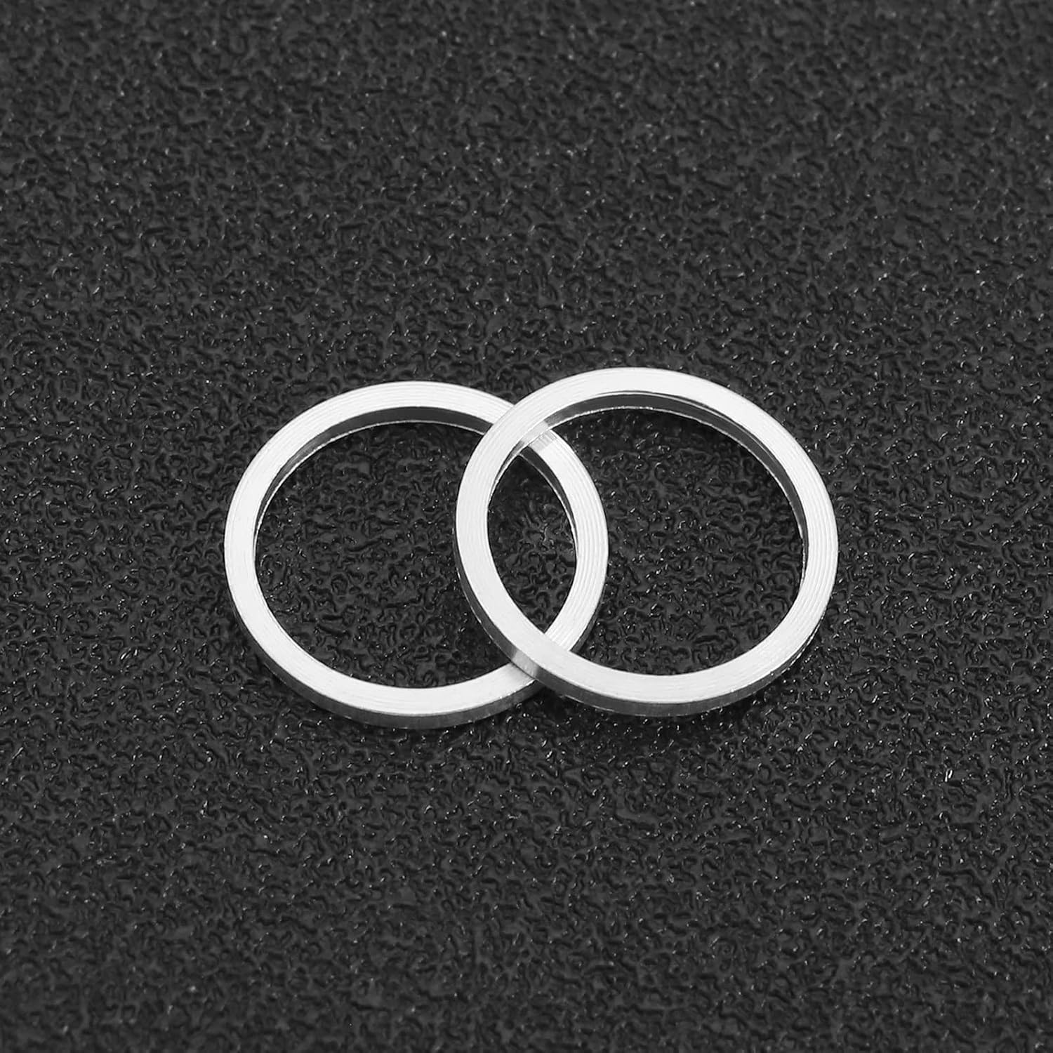 Ecsing 10PCS Bicycle Chainring Bolt Spacers Washer Aluminum Alloy Double Ring to Single Gasket for Bike Headset Chainwheel Chainring 10Mm Inner Diameter