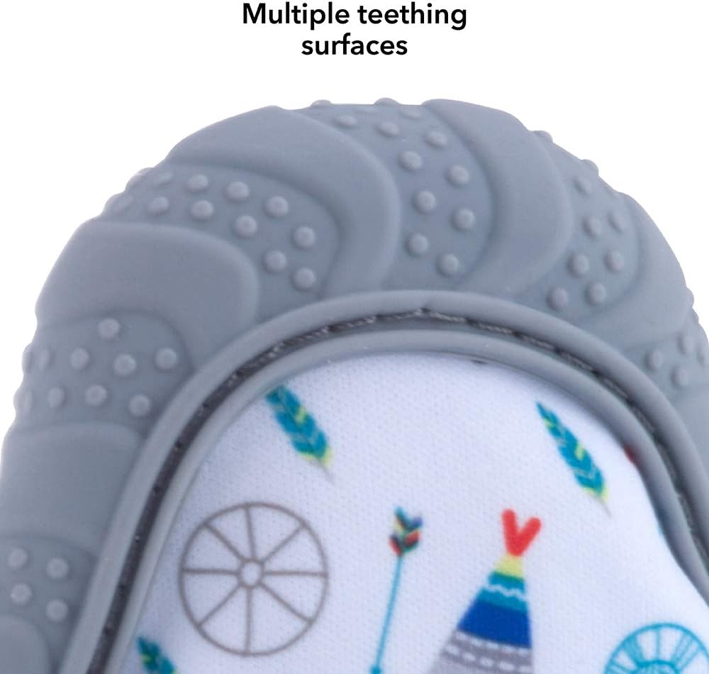 Nuby Teething Mitt, Grey image number 1