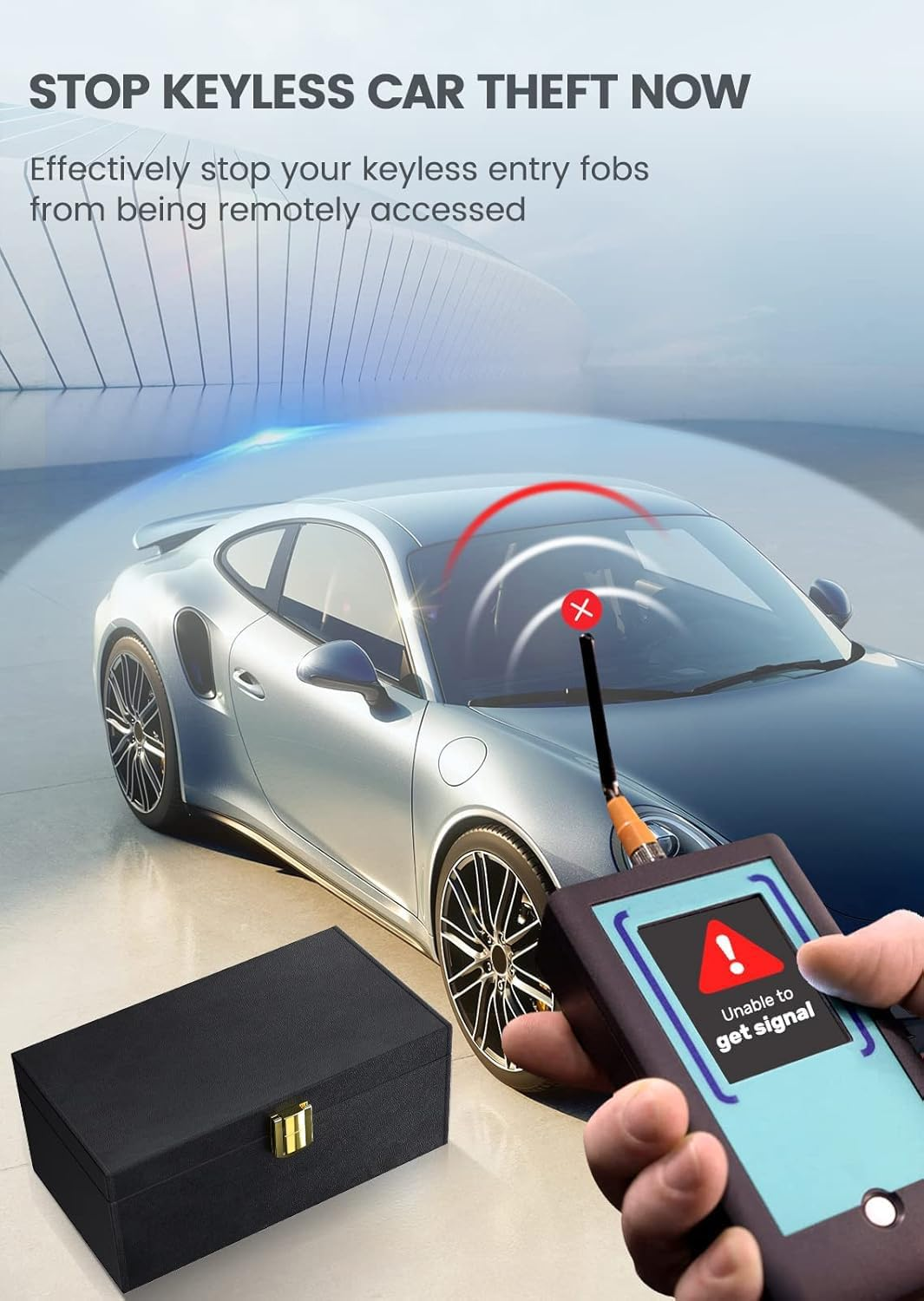 Extra Large Faraday Box, [2 Pack Faraday Pouch] Diyife 10-15 Car Keys Capacity Car Key Signal Blocker Box for Keys and Phones, Anti-Theft Key Fob Protector RFID Signal Blocking Set image number 5