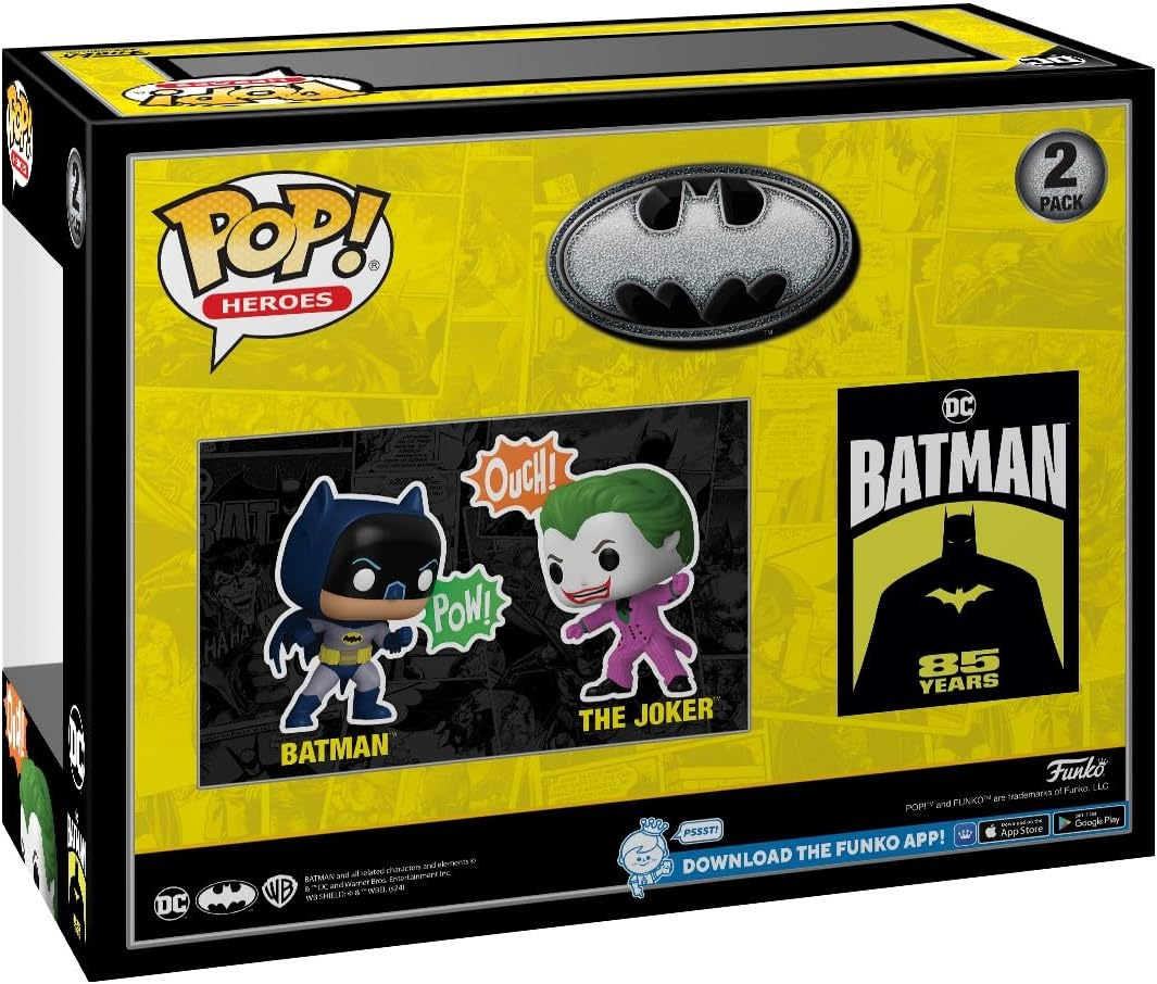 Funko Pop! Batman: 85Th Anniversary - Batman and Joker (1966) US Exclusive Vinyl Figures (Pack of 2) image number 6