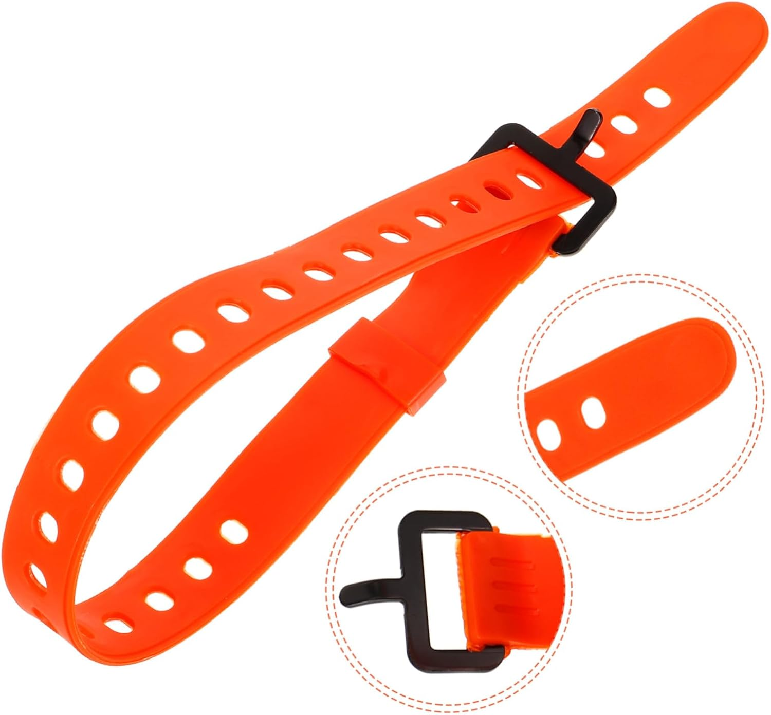 INOOMP Heavy Duty Luggage Strap Quick Release Buckle for Camping and Travel Multi-Purpose Tie down Strap for Secure Luggage and Gear Rubber Construction Orange Version image number 1