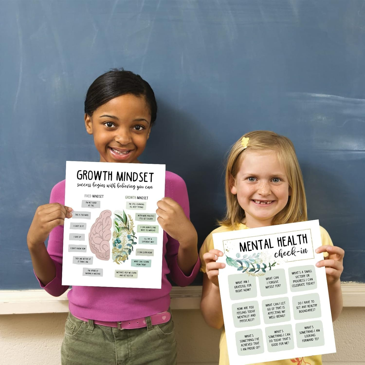 Growth Mindset Posters for Classroom Elementary-School Counselor Supplies Decor-Therapists Therapy Office Decor,Counseling Office Must Haves,Mental Health Inspirational Posters for Nursery Dorm Decor image number 5