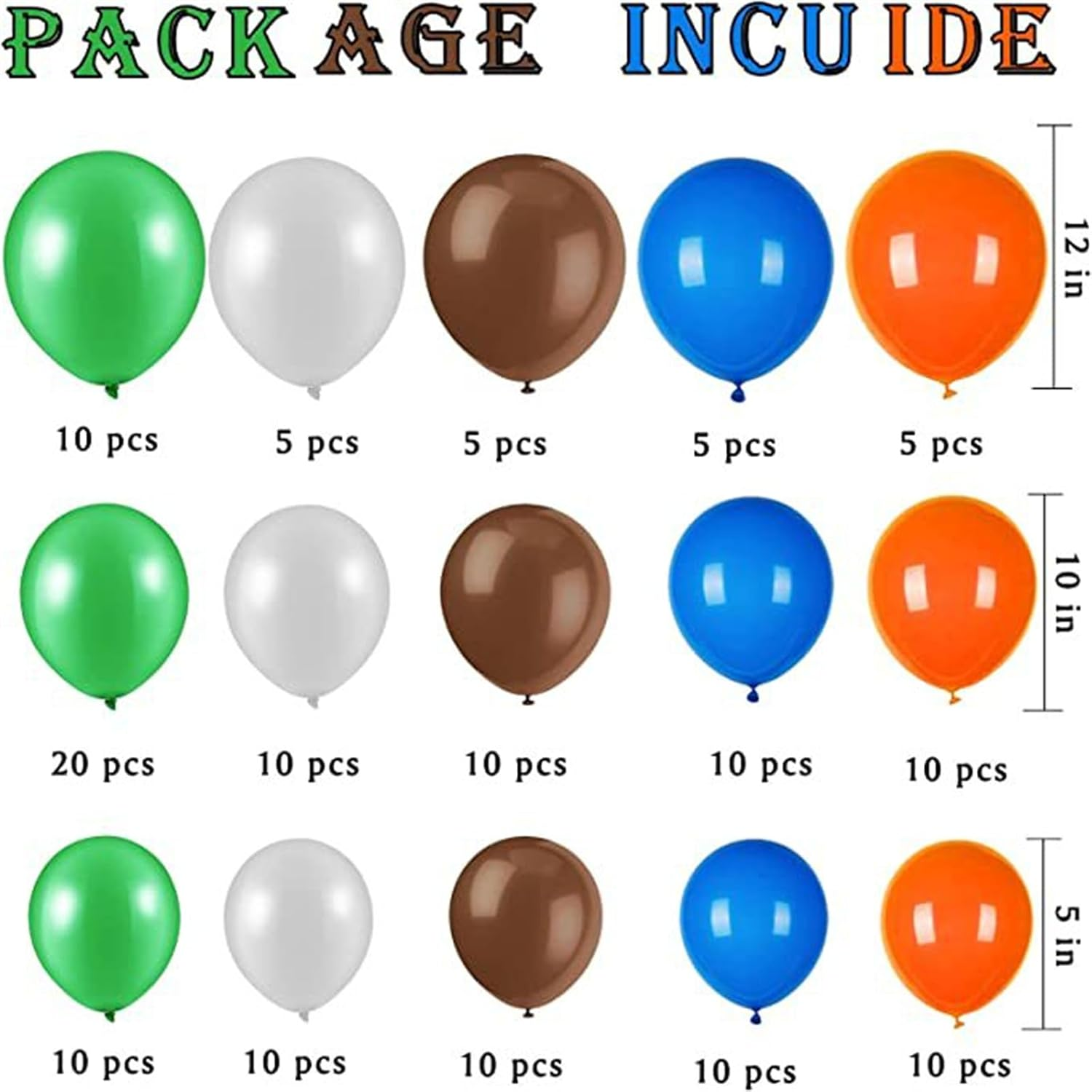 PEKGLOW 148 Pcs Sports Balloon Garland Arch Kit Sports Party Supplies Sports Balloons Soccer Basketball Football Baseball Balloons Blue Green Brown Orange Balloons for Sports Birthday Decorations image number 6