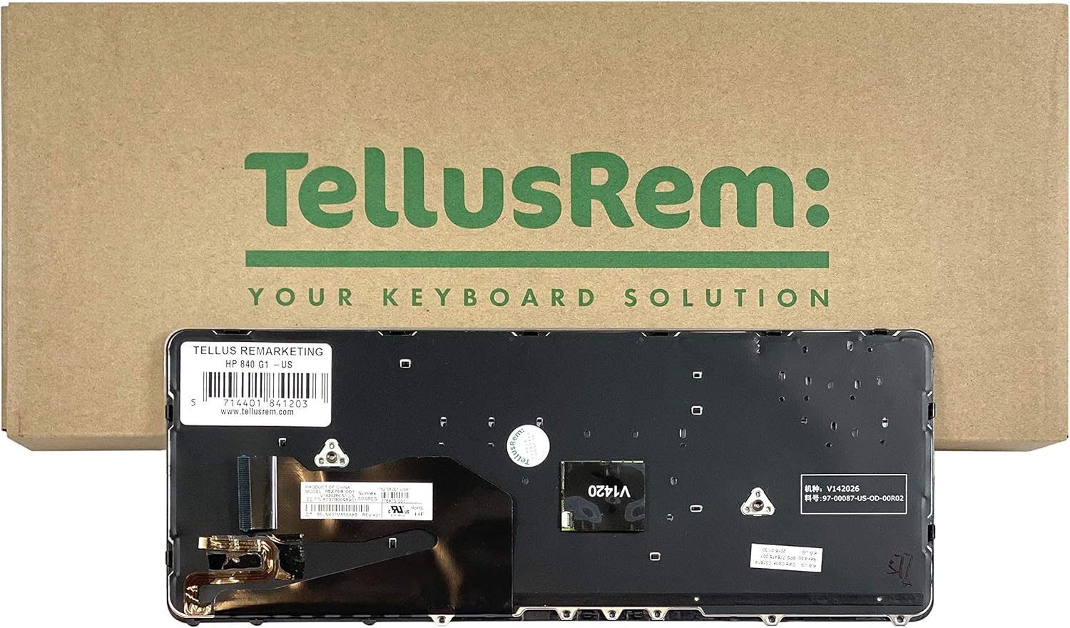 Replacement New US Backlit Keyboard with Pointer for HP 840 G1, 845 G1, 850 G1, 840 G2, 845 G2, 850 G2 image number 3