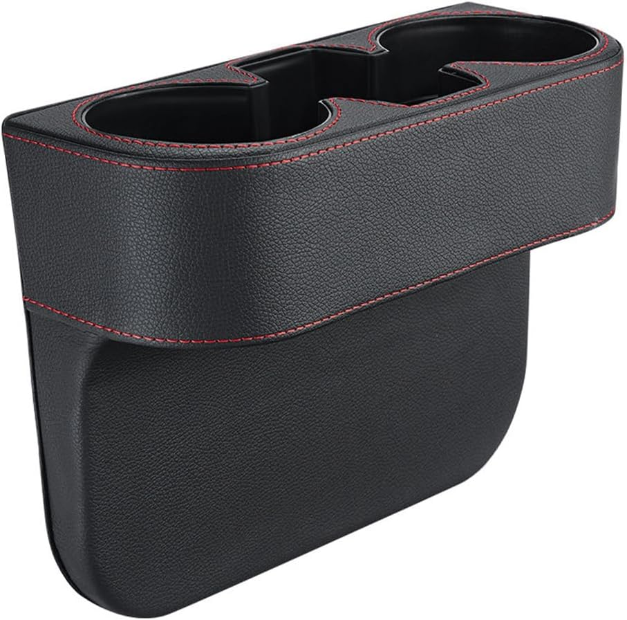PU Car Cup Holder, Car Seat Gap Filler Organizer, Multifunctional Cup Drink Holders, Gap Filler Storage Box, Center Console Storage Box for Holding Phone, Sunglasses, Keys image number 3