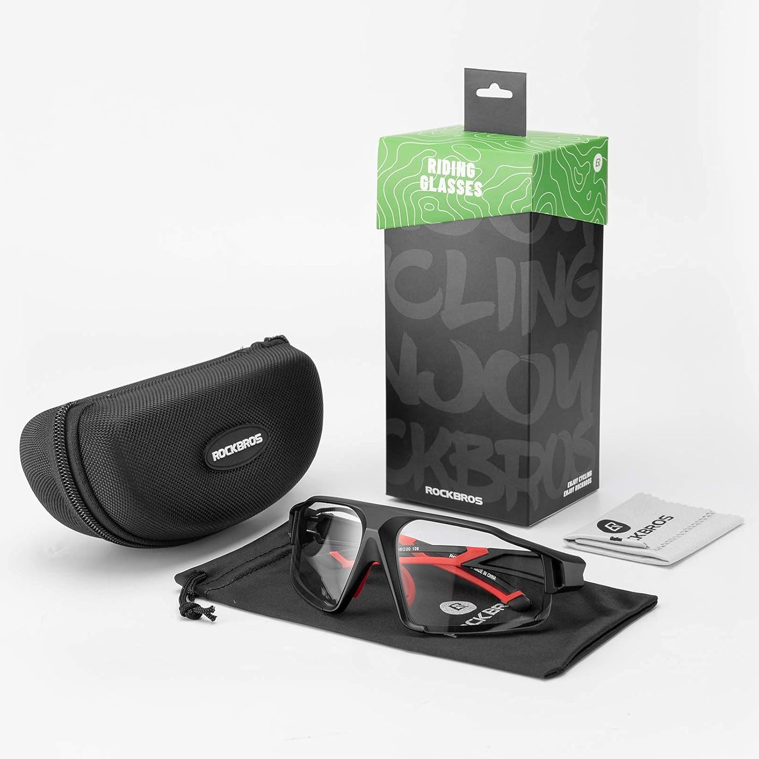 ROCKBROS Photochromic Cycling Glasses for Men Cycling Glasses Clear Safety Glasses Road Mountain Bike Bicycle Glasses UV400 Transition Sunglasses image number 3